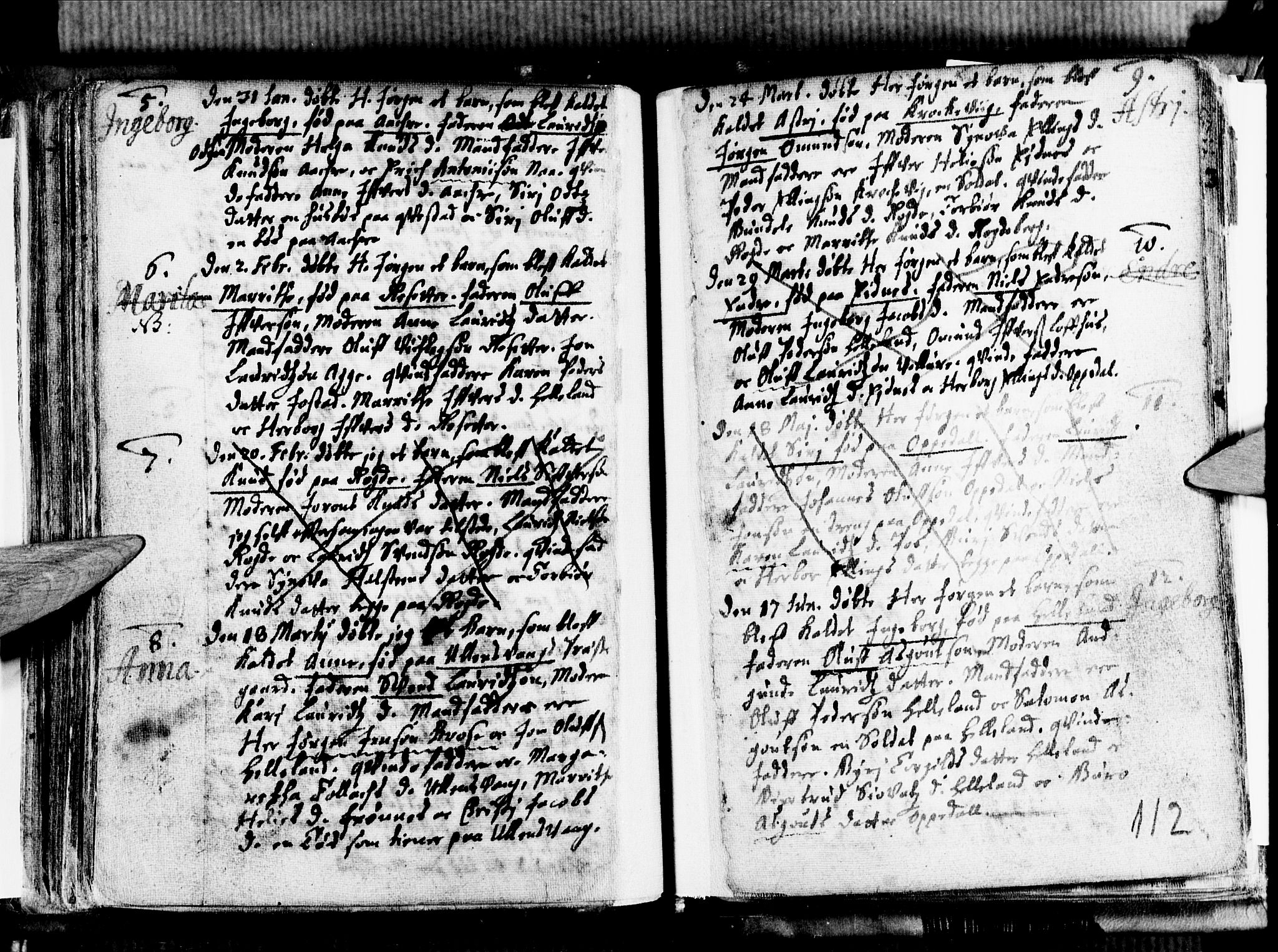 Ullensvang sokneprestembete, SAB/A-78701/H/Haa: Parish register (official) no. A 1 /1, 1669-1718, p. 112