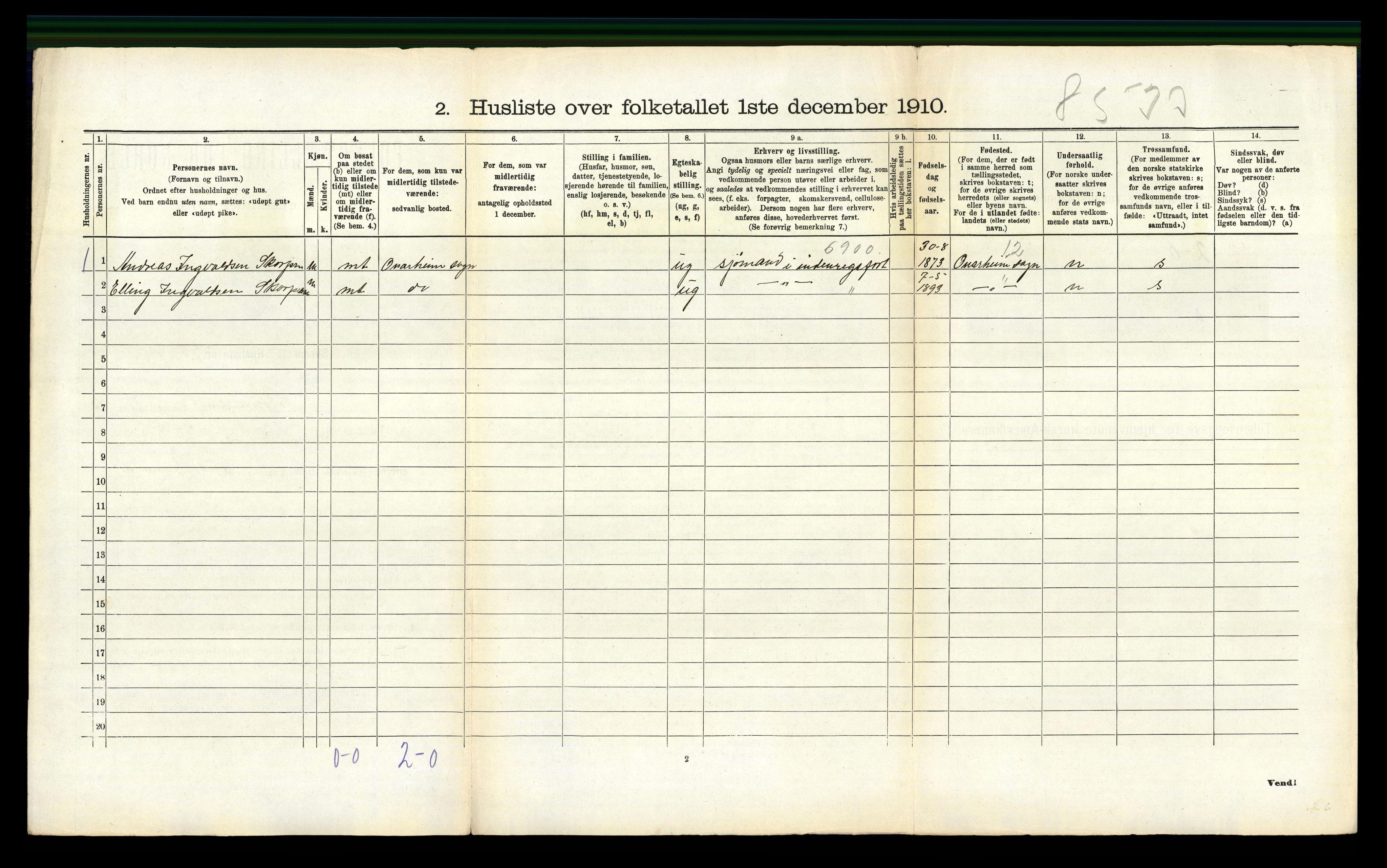 RA, 1910 census for Kvinnherad, 1910, p. 832