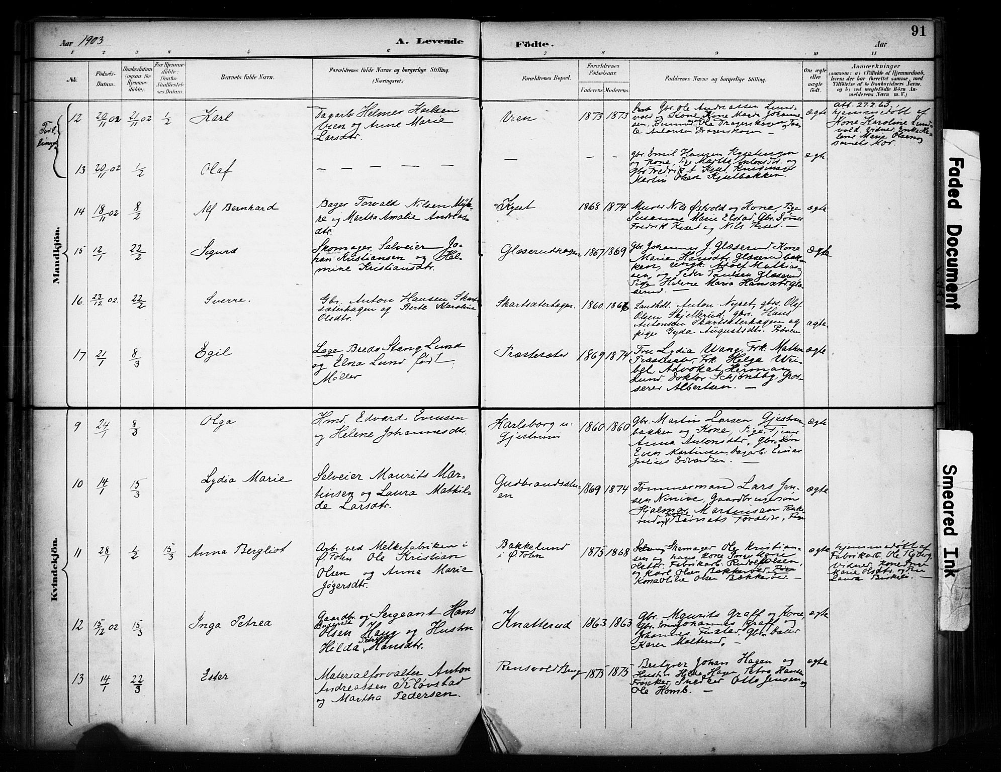 Vestre Toten prestekontor, AV/SAH-PREST-108/H/Ha/Haa/L0011: Parish register (official) no. 11, 1895-1906, p. 91