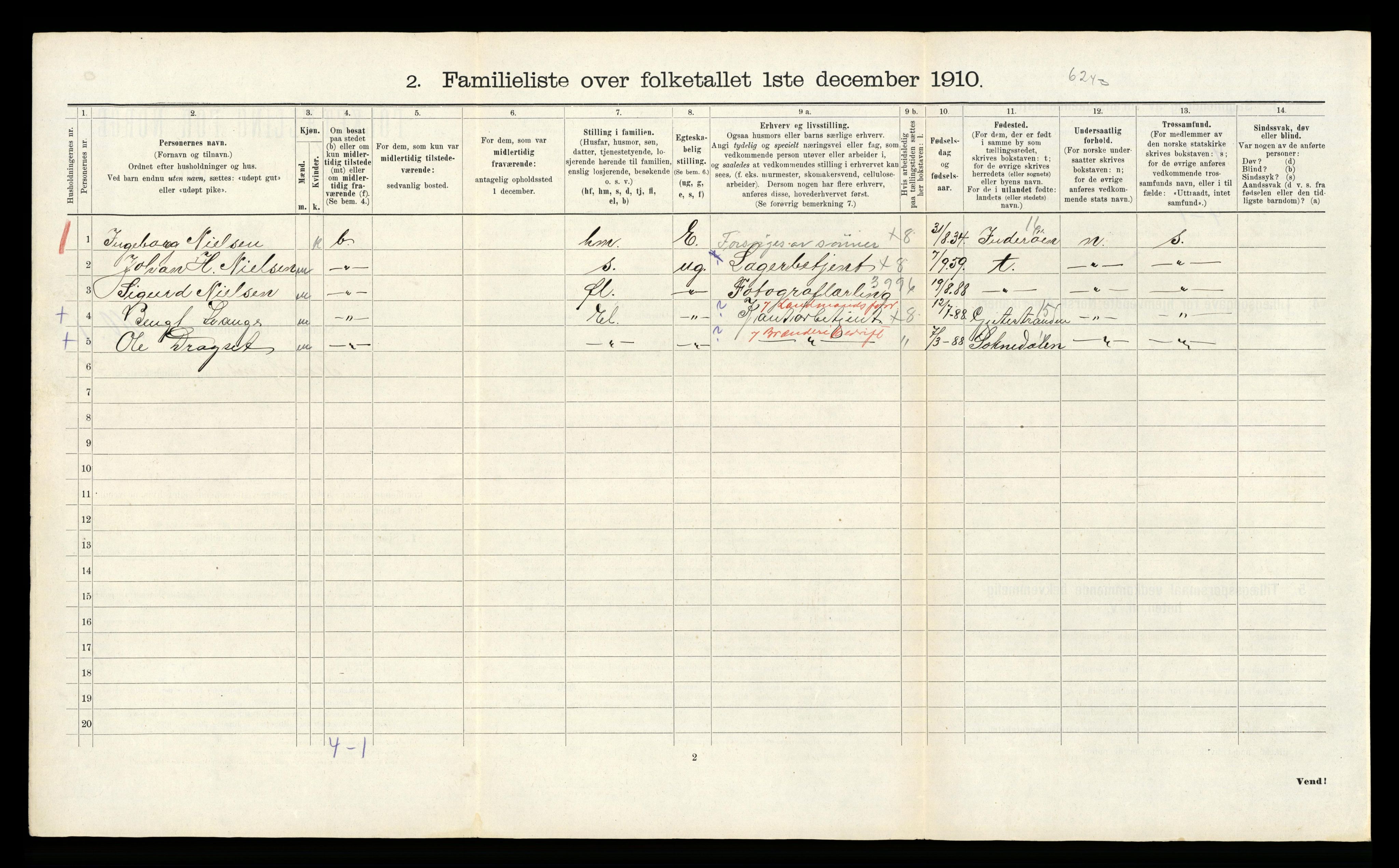 RA, 1910 census for Trondheim, 1910, p. 7680