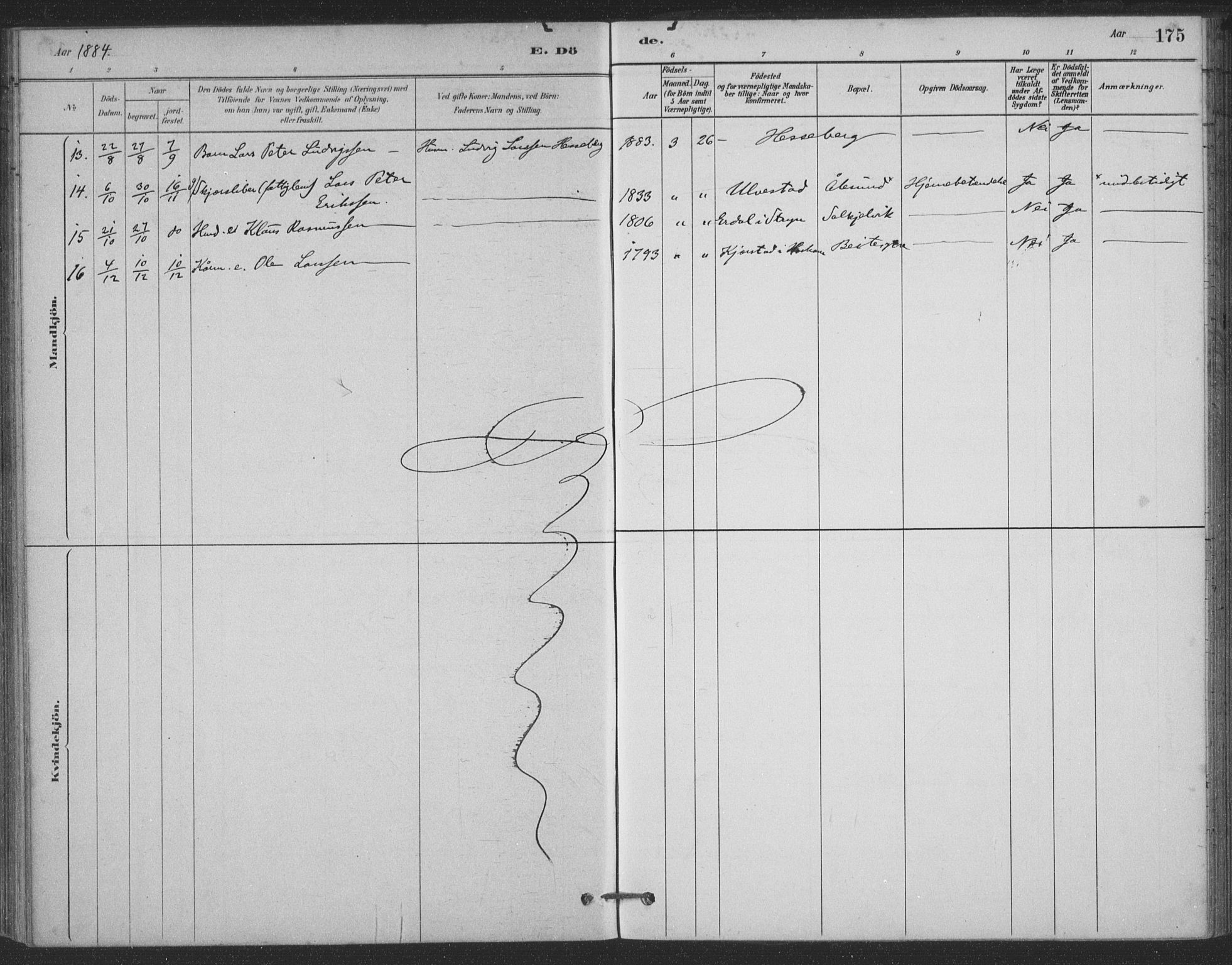 Ministerialprotokoller, klokkerbøker og fødselsregistre - Møre og Romsdal, AV/SAT-A-1454/524/L0356: Parish register (official) no. 524A08, 1880-1899, p. 175
