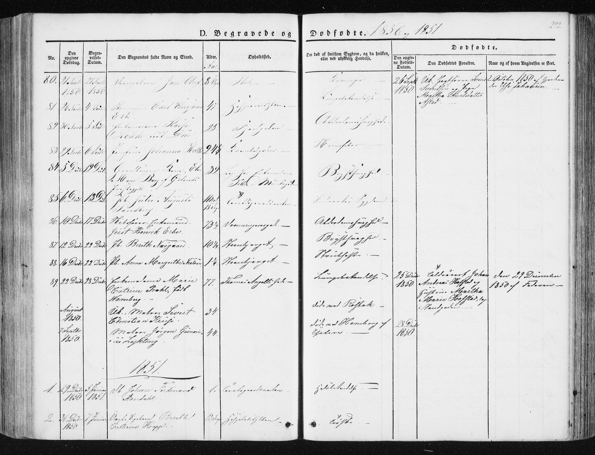 Ministerialprotokoller, klokkerbøker og fødselsregistre - Sør-Trøndelag, SAT/A-1456/602/L0110: Parish register (official) no. 602A08, 1840-1854, p. 272
