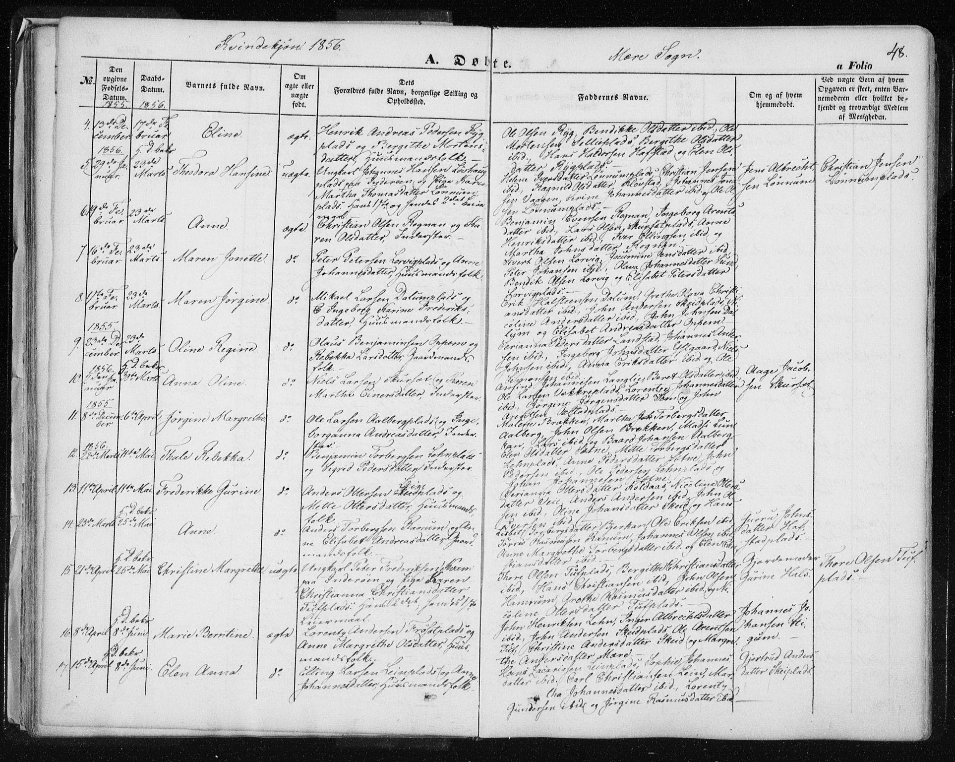 Ministerialprotokoller, klokkerbøker og fødselsregistre - Nord-Trøndelag, AV/SAT-A-1458/735/L0342: Parish register (official) no. 735A07 /1, 1849-1862, p. 48