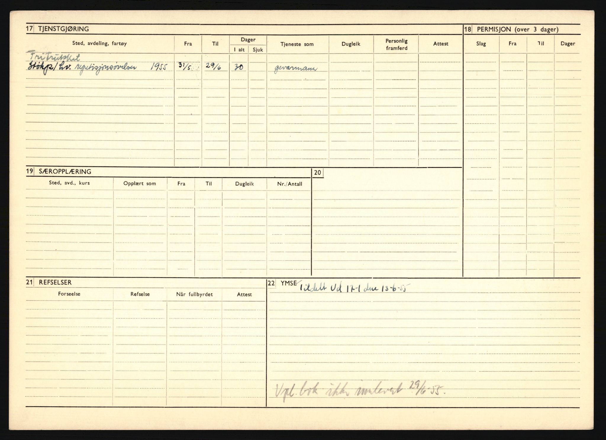 Forsvaret, Troms infanteriregiment nr. 16, AV/RA-RAFA-3146/P/Pa/L0018: Rulleblad for regimentets menige mannskaper, årsklasse 1934, 1934, p. 462