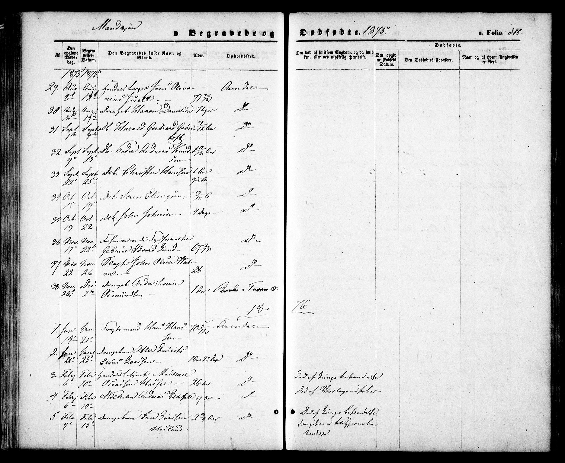 Arendal sokneprestkontor, Trefoldighet, AV/SAK-1111-0040/F/Fa/L0007: Parish register (official) no. A 7, 1868-1878, p. 388