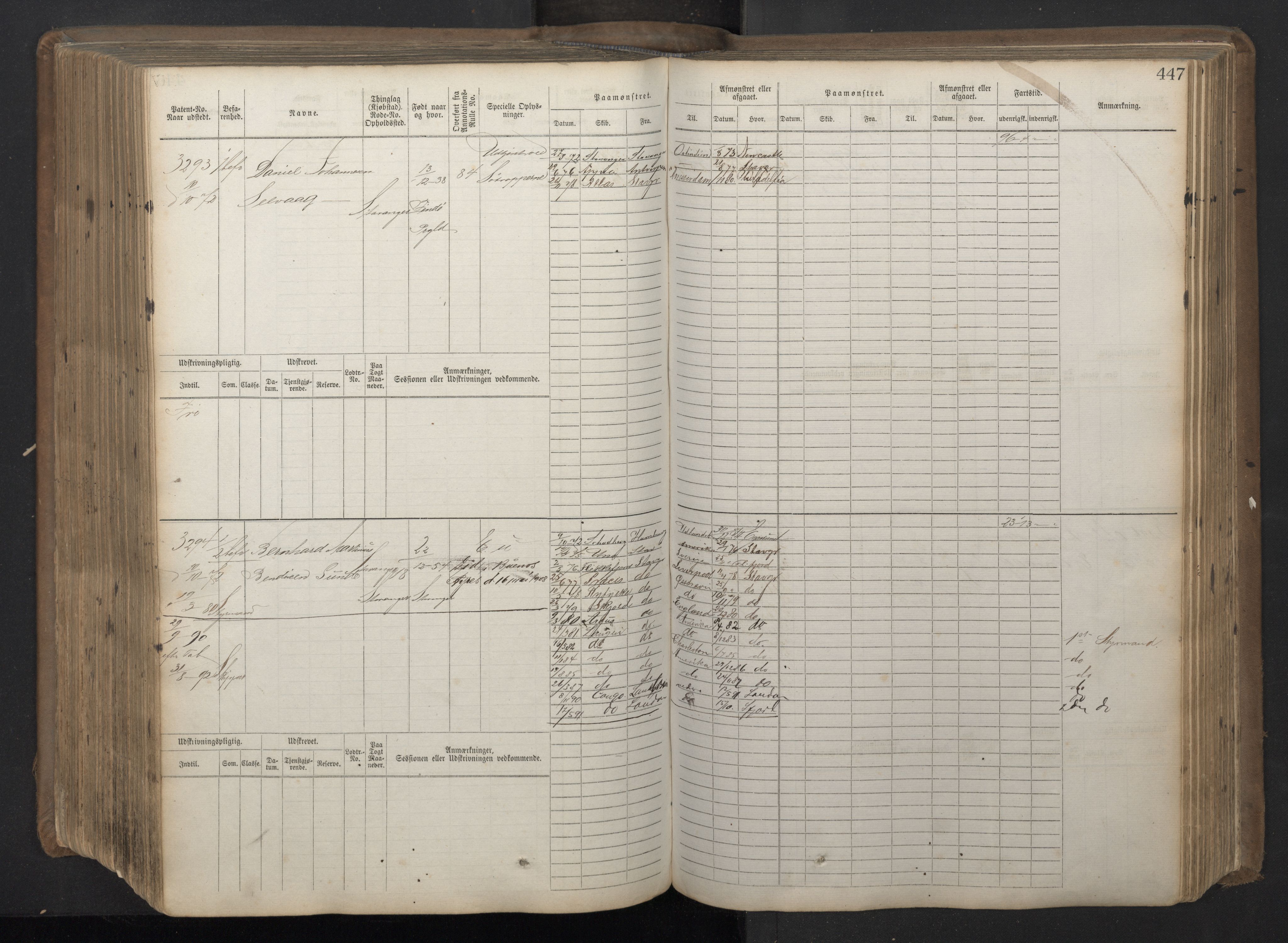 Stavanger sjømannskontor, AV/SAST-A-102006/F/Fb/Fbb/L0018: Sjøfartshovedrulle patnentnr. 2402-3602 (dublett), 1869, p. 451