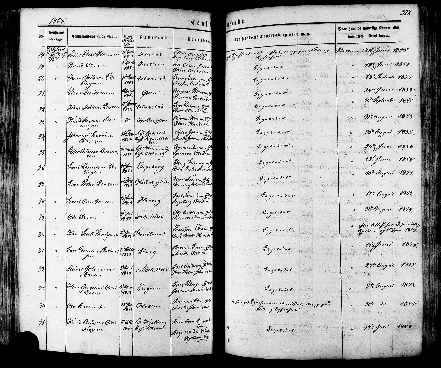 Ministerialprotokoller, klokkerbøker og fødselsregistre - Møre og Romsdal, SAT/A-1454/511/L0140: Parish register (official) no. 511A07, 1851-1878, p. 328