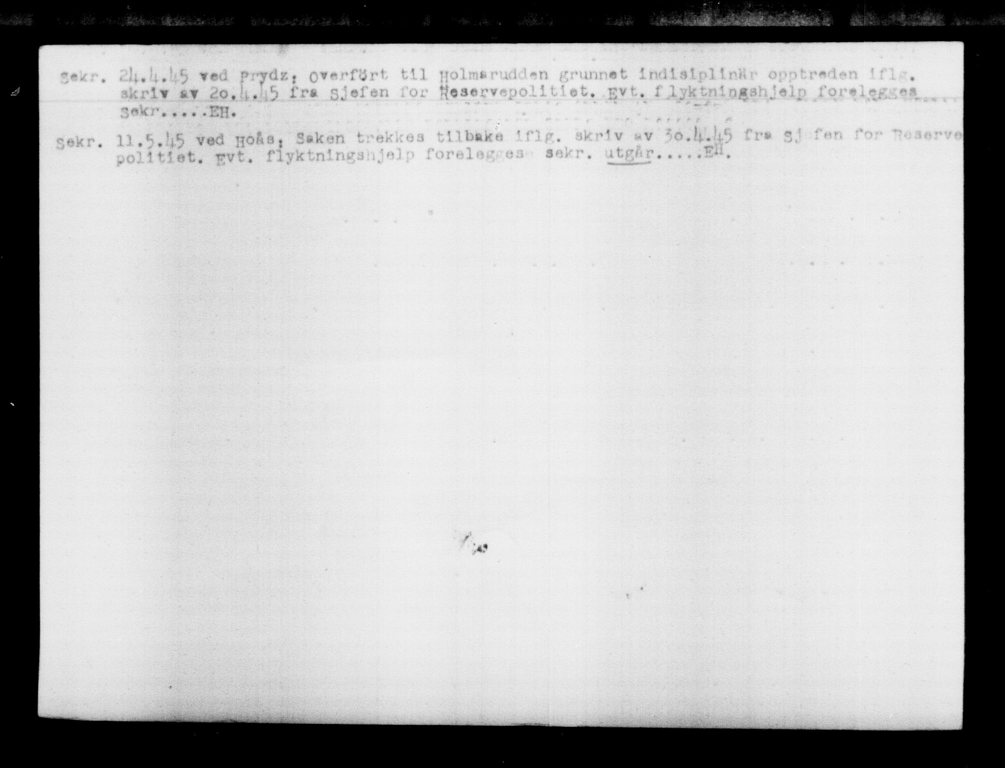 Den Kgl. Norske Legasjons Flyktningskontor, RA/S-6753/V/Va/L0012: Kjesäterkartoteket.  Flyktningenr. 28300-31566, 1940-1945, p. 3058