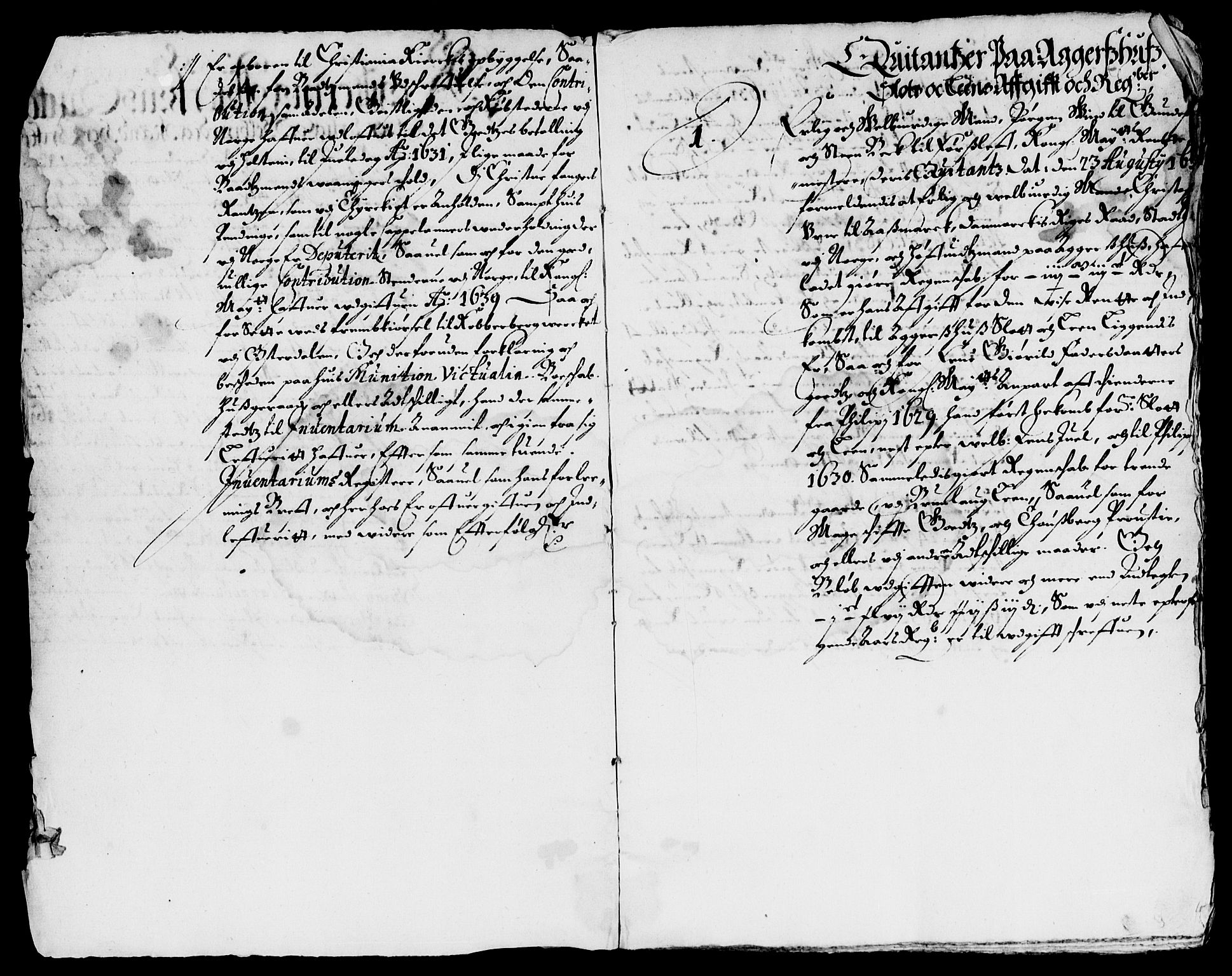 Rentekammeret inntil 1814, Reviderte regnskaper, Lensregnskaper, AV/RA-EA-5023/R/Rb/Rba/L0163: Akershus len, 1629-1642