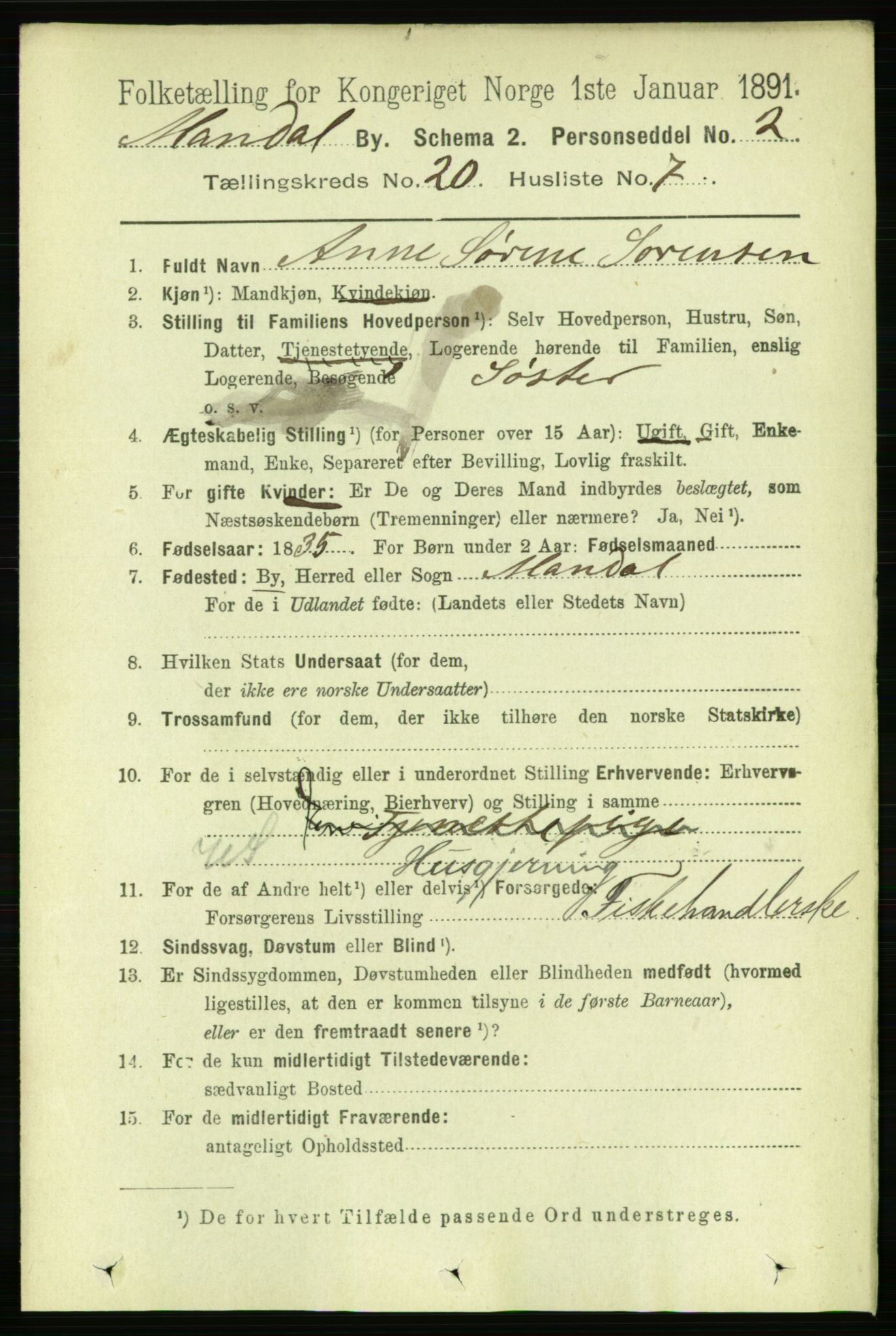 RA, 1891 census for 1002 Mandal, 1891, p. 3980