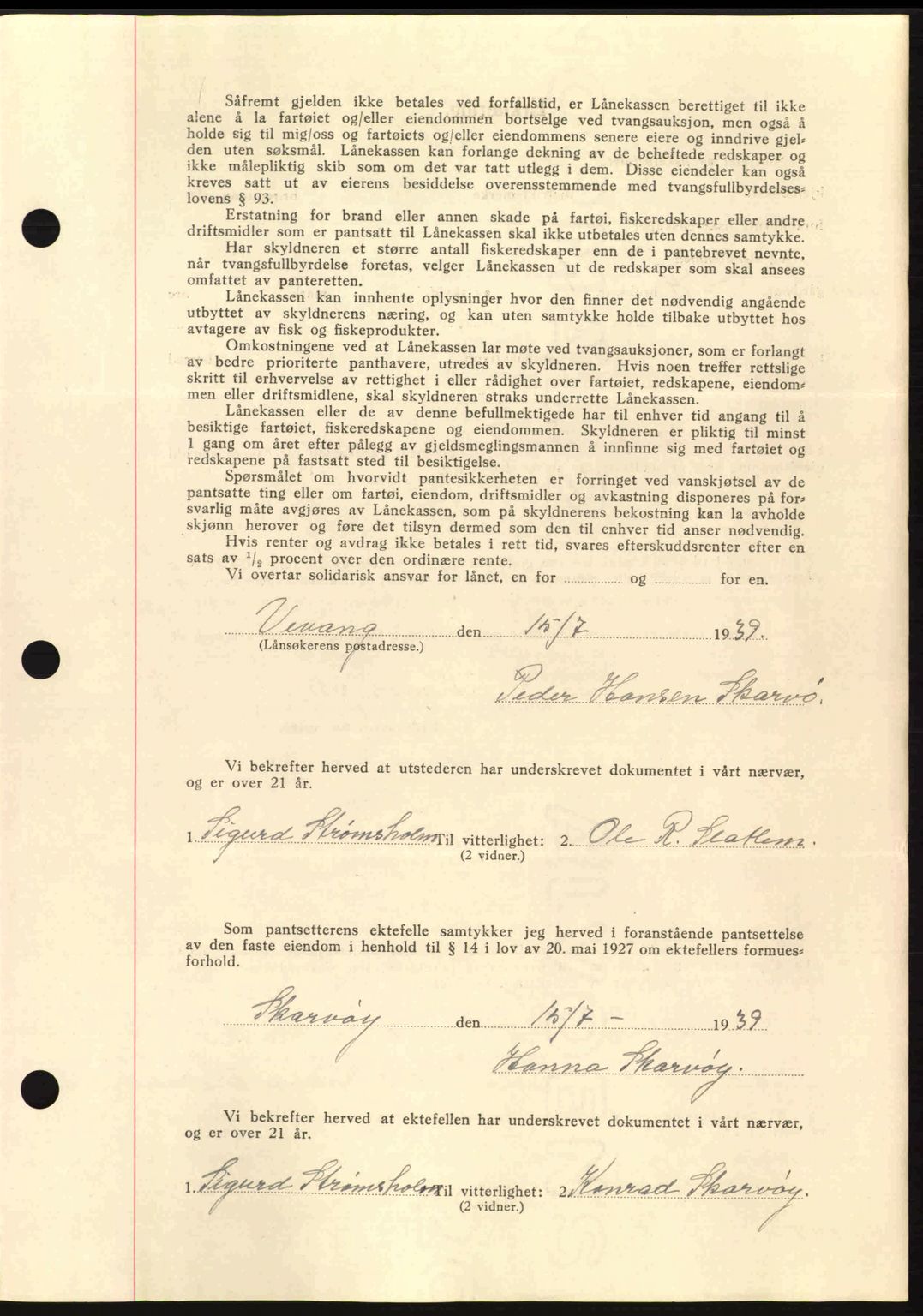 Nordmøre sorenskriveri, AV/SAT-A-4132/1/2/2Ca: Mortgage book no. B86, 1939-1940, Diary no: : 669/1940