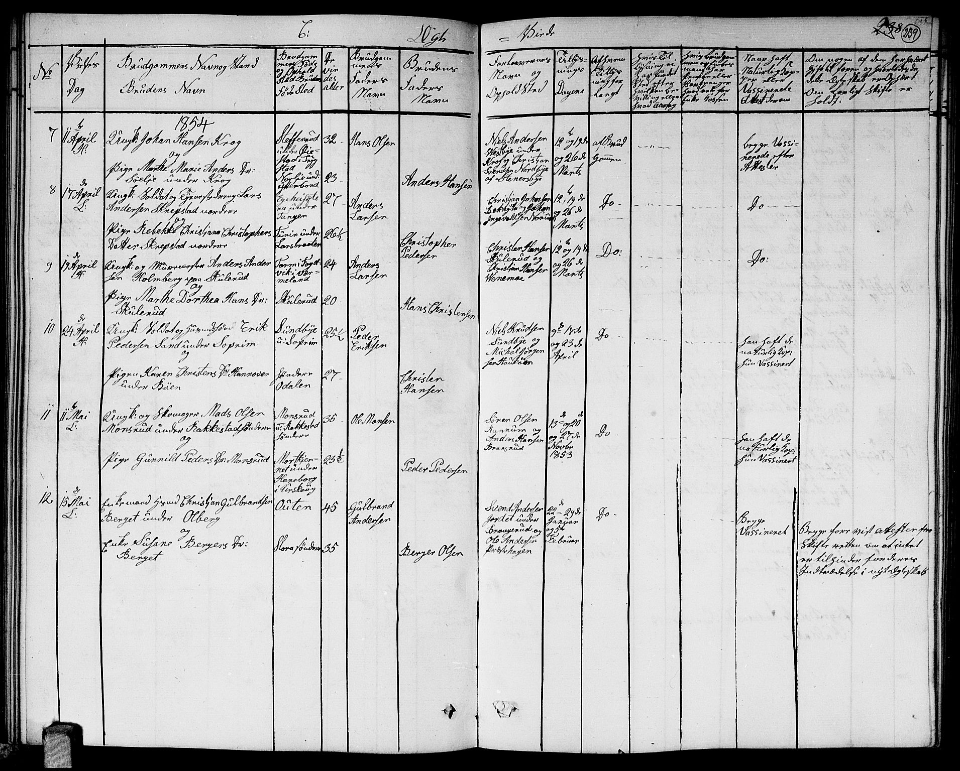 Høland prestekontor Kirkebøker, SAO/A-10346a/G/Ga/L0004: Parish register (copy) no. I 4, 1854-1862, p. 239