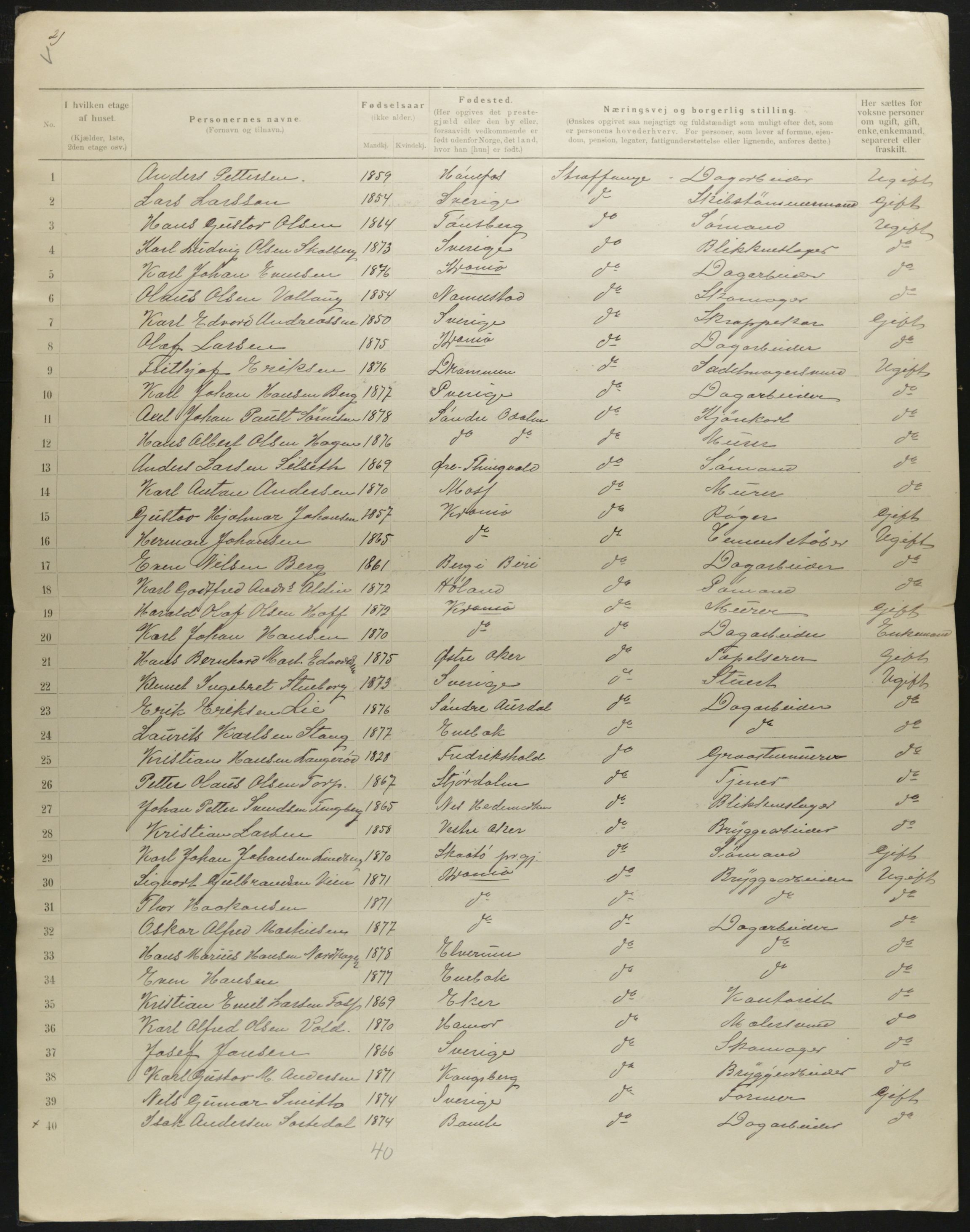 OBA, Municipal Census 1901 for Kristiania, 1901, p. 157