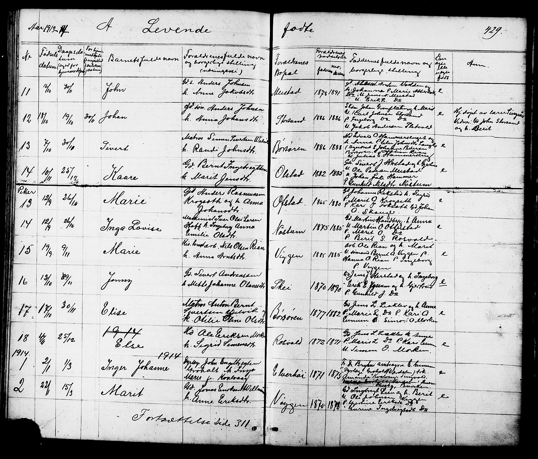 Ministerialprotokoller, klokkerbøker og fødselsregistre - Sør-Trøndelag, SAT/A-1456/665/L0777: Parish register (copy) no. 665C02, 1867-1915, p. 429