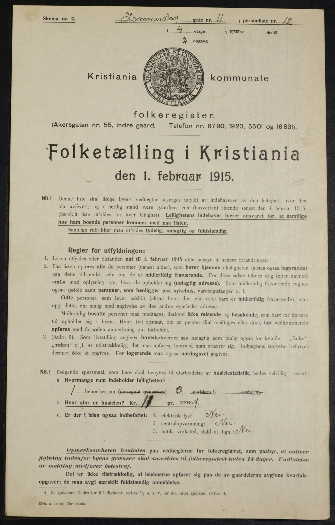 OBA, Municipal Census 1915 for Kristiania, 1915, p. 34334