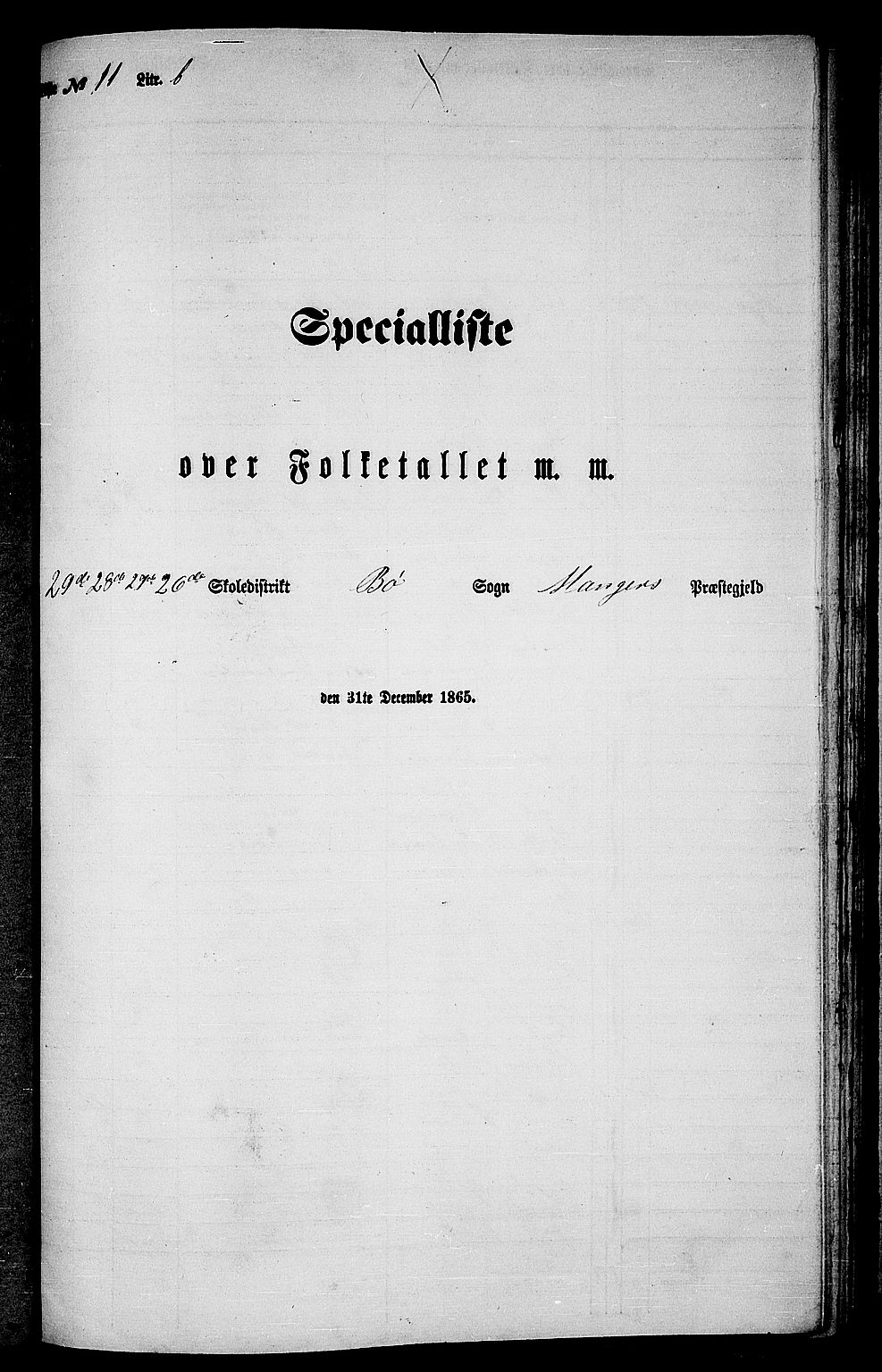 RA, 1865 census for Manger, 1865, p. 235