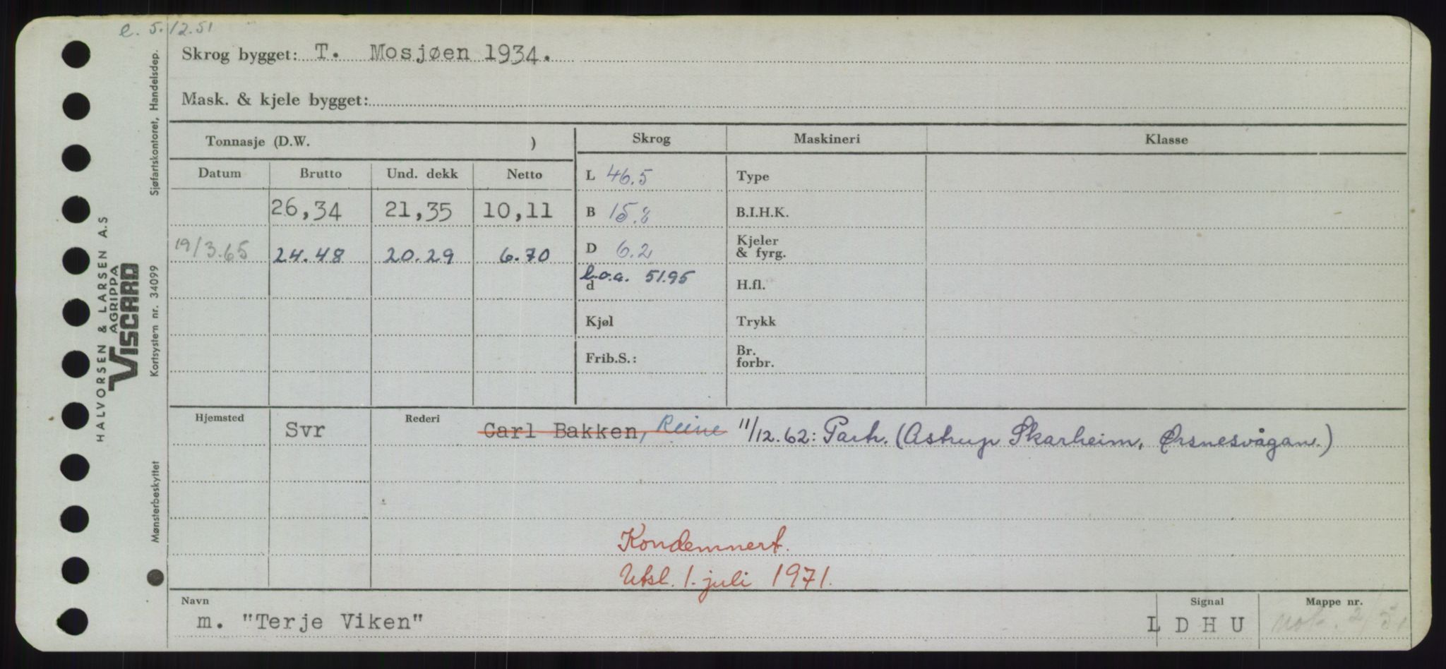 Sjøfartsdirektoratet med forløpere, Skipsmålingen, RA/S-1627/H/Hd/L0038: Fartøy, T-Th, p. 463