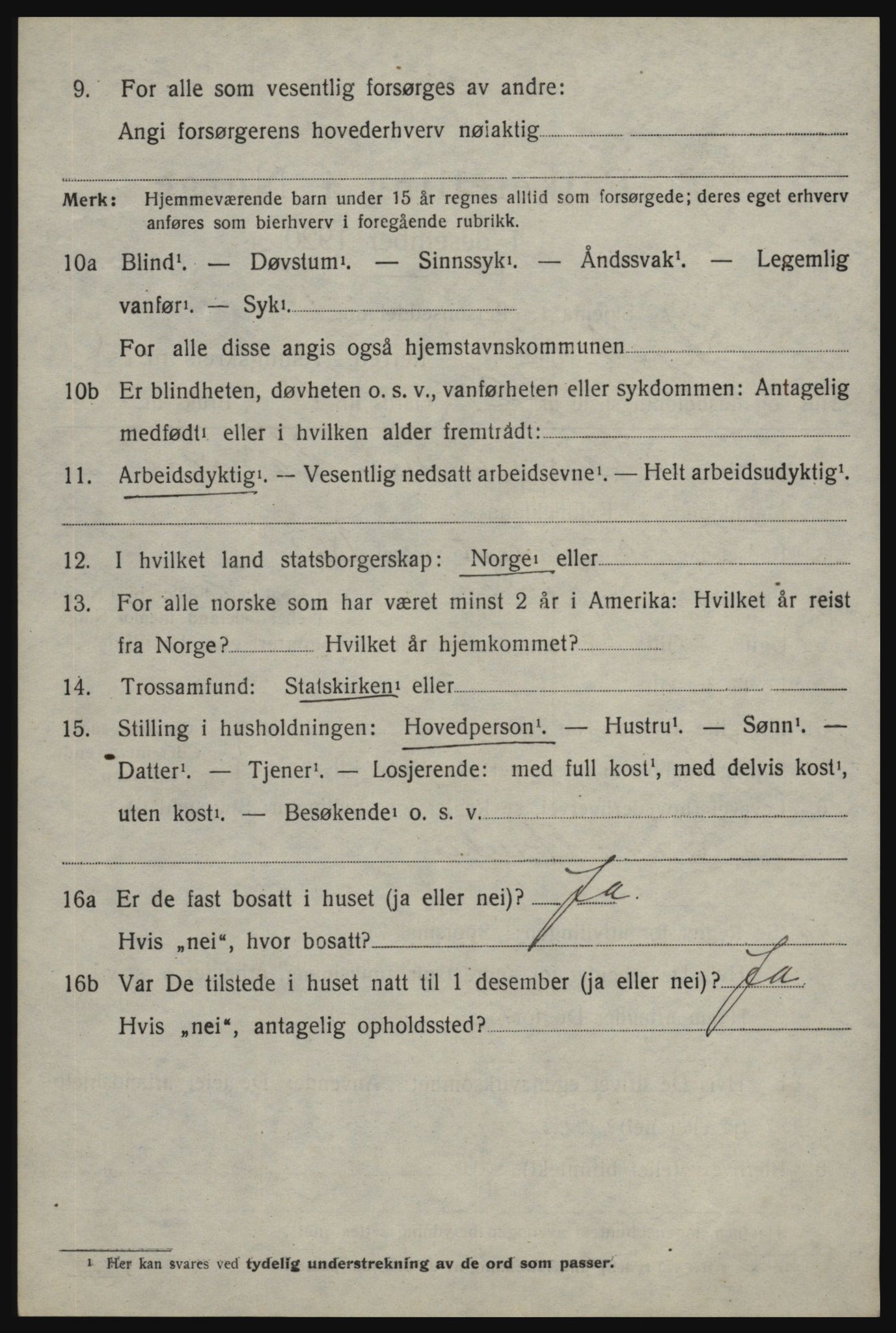 SAO, 1920 census for Skjeberg, 1920, p. 4612