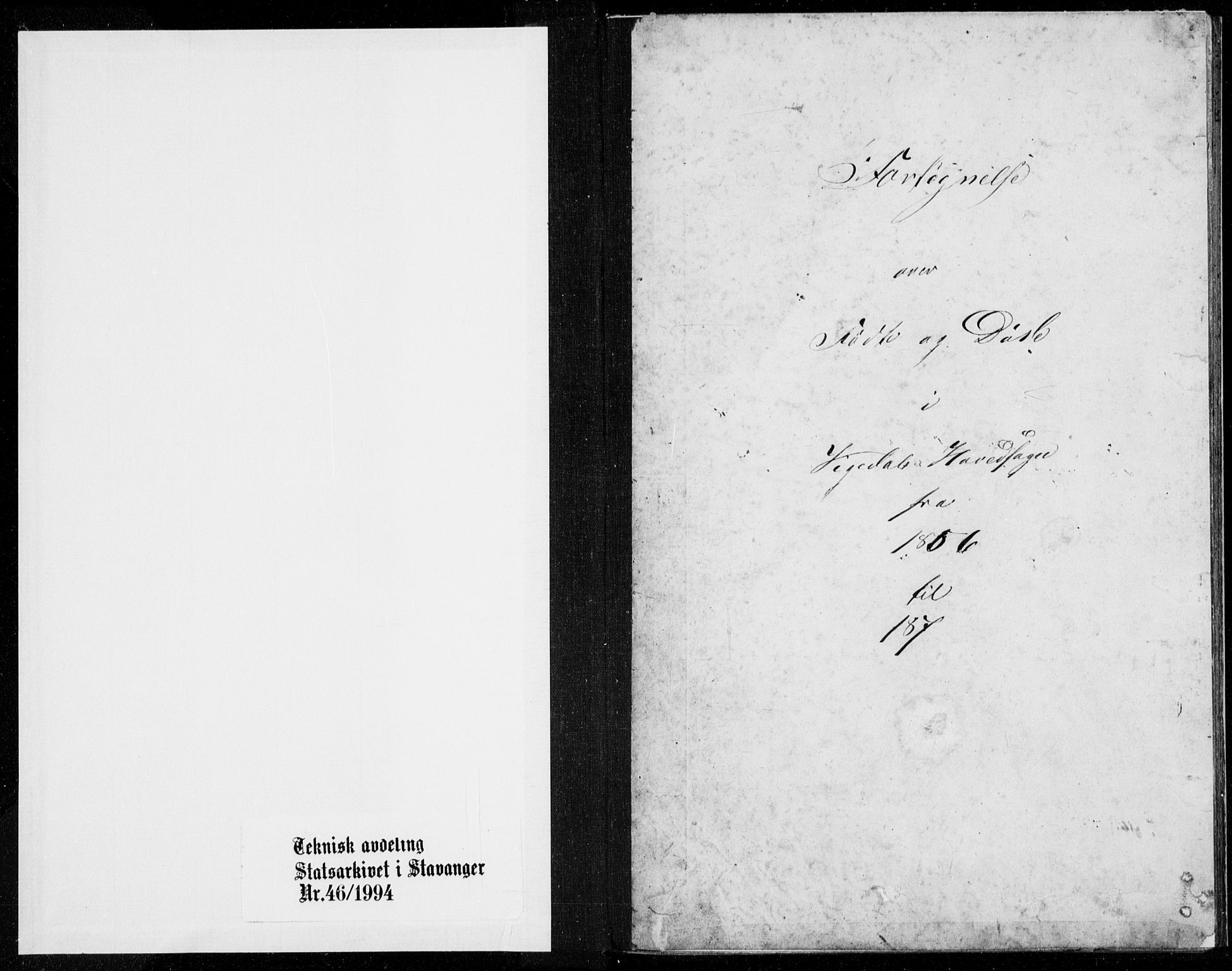 Vikedal sokneprestkontor, SAST/A-101840/01/V: Parish register (copy) no. B 9, 1856-1878