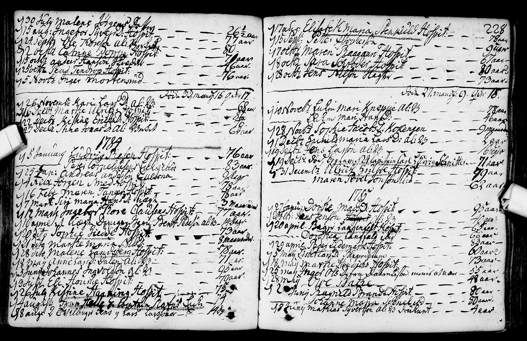 Gamlebyen prestekontor Kirkebøker, SAO/A-10884/F/Fa/L0001: Parish register (official) no. 1, 1734-1818, p. 228