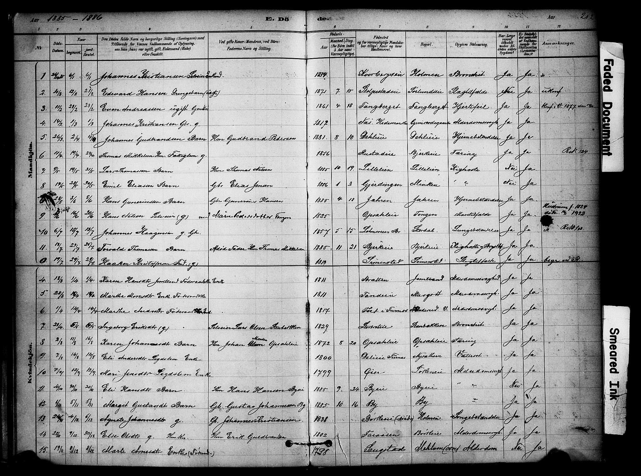Ringsaker prestekontor, SAH/PREST-014/K/Ka/L0014: Parish register (official) no. 14, 1879-1890, p. 202