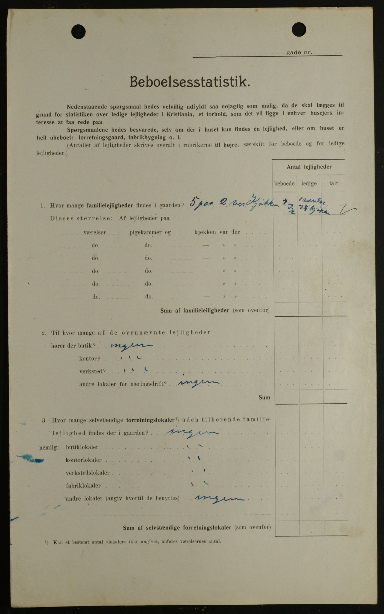 OBA, Municipal Census 1908 for Kristiania, 1908, p. 20052