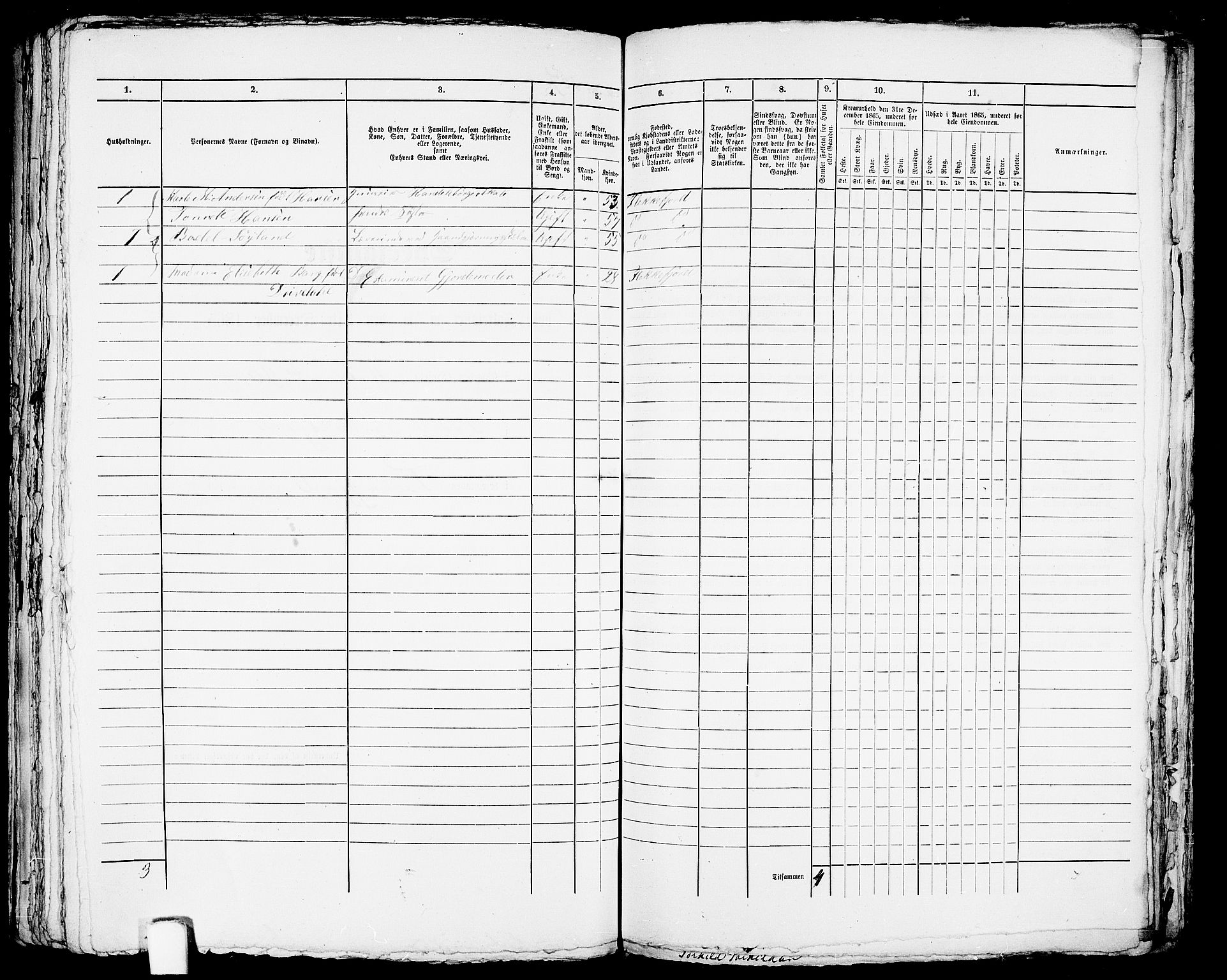 RA, 1865 census for Flekkefjord/Flekkefjord, 1865, p. 325