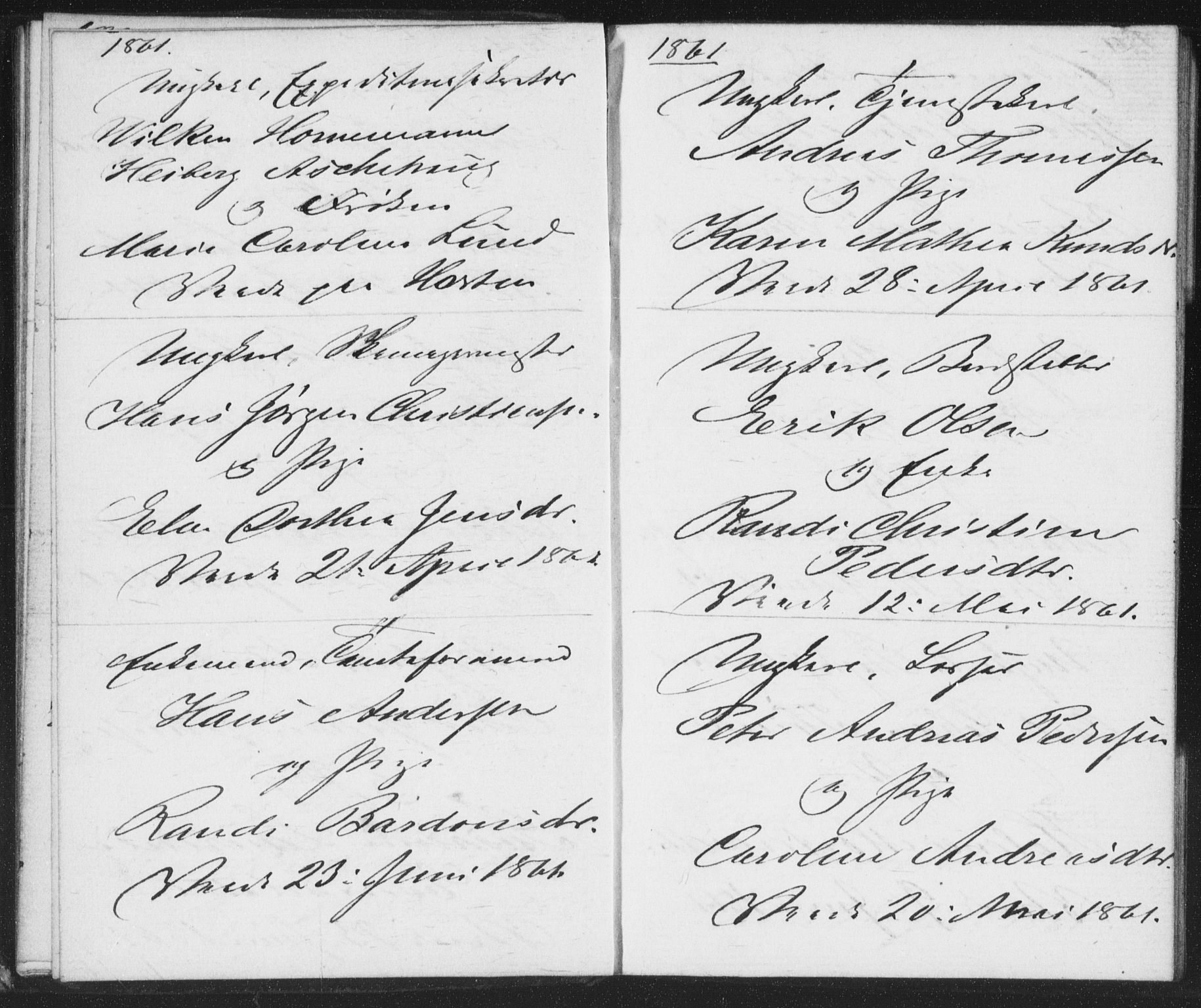 Bragernes kirkebøker, AV/SAKO-A-6/H/Ha/L0004: Banns register no. 4, 1860-1866