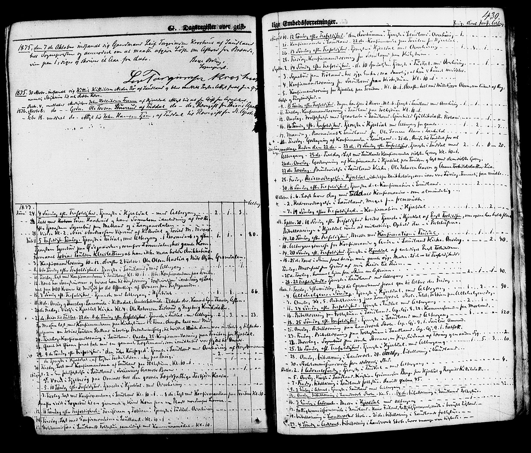 Hjartdal kirkebøker, SAKO/A-270/F/Fa/L0009: Parish register (official) no. I 9, 1860-1879, p. 430