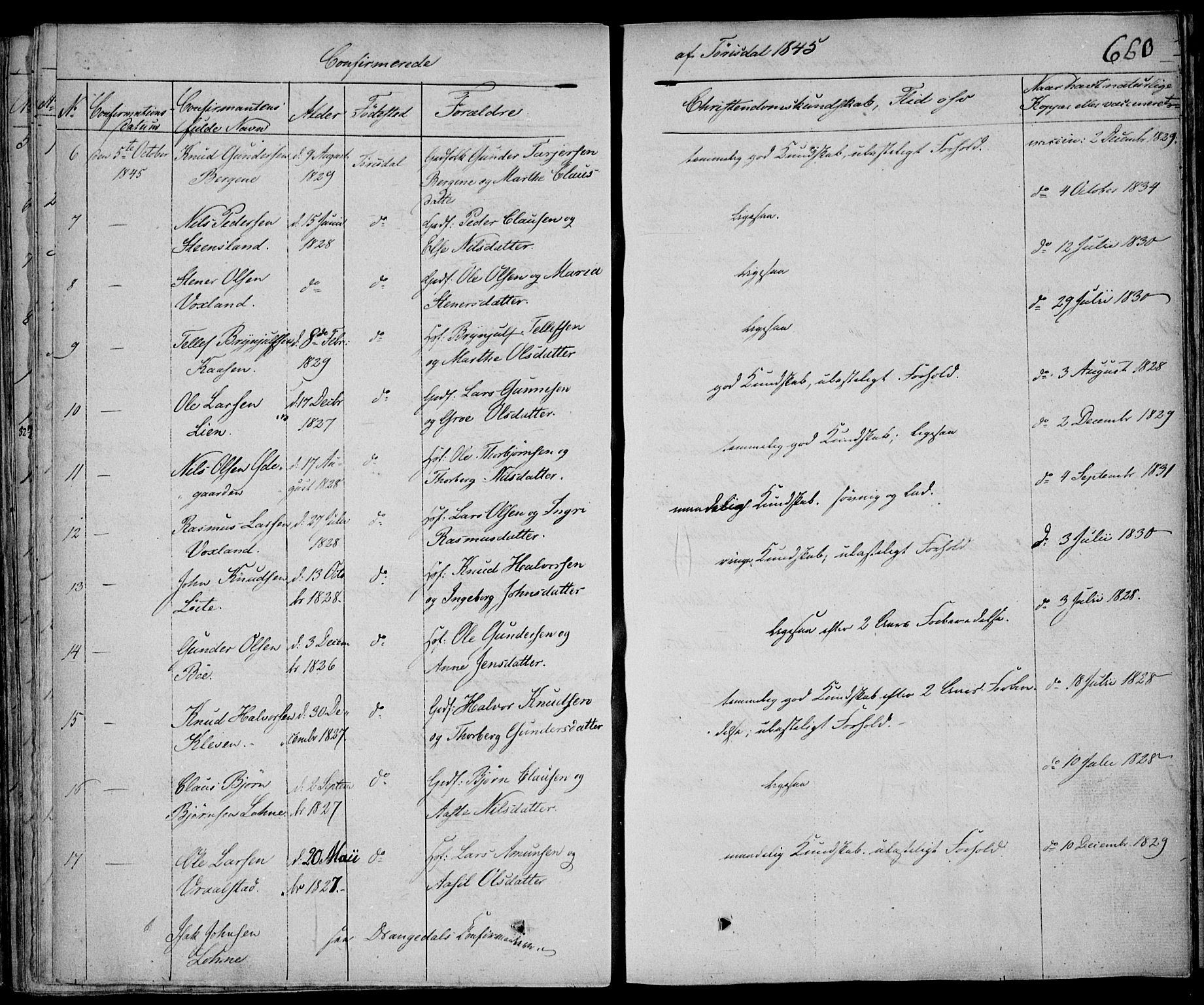 Drangedal kirkebøker, SAKO/A-258/F/Fa/L0007b: Parish register (official) no. 7b, 1837-1856, p. 660