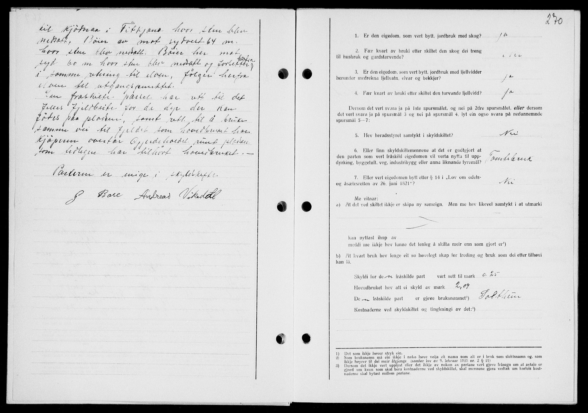 Ryfylke tingrett, SAST/A-100055/001/II/IIB/L0085: Mortgage book no. 64, 1941-1941, Diary no: : 837/1941