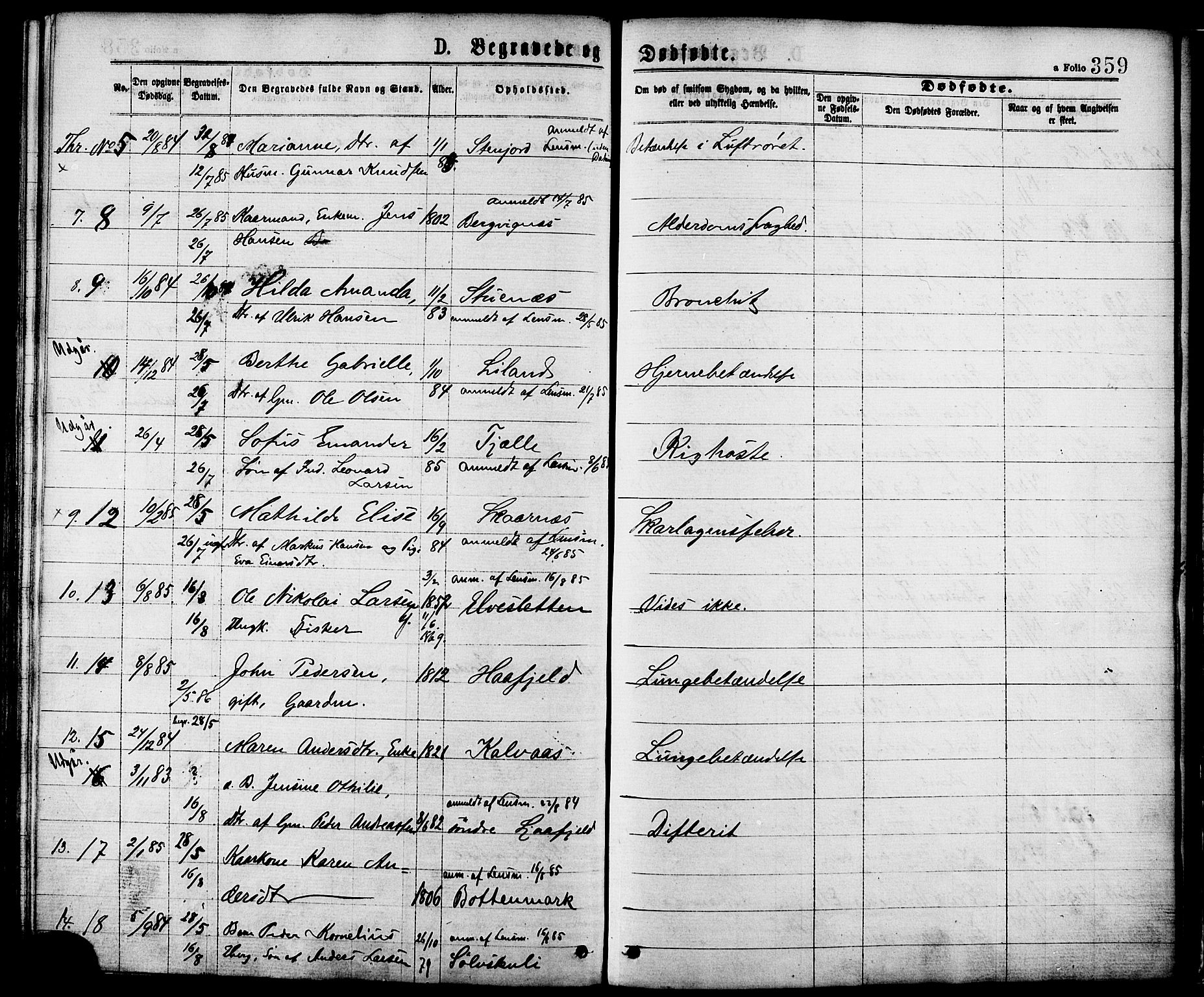 Ministerialprotokoller, klokkerbøker og fødselsregistre - Nordland, AV/SAT-A-1459/863/L0897: Parish register (official) no. 863A09, 1872-1886, p. 359