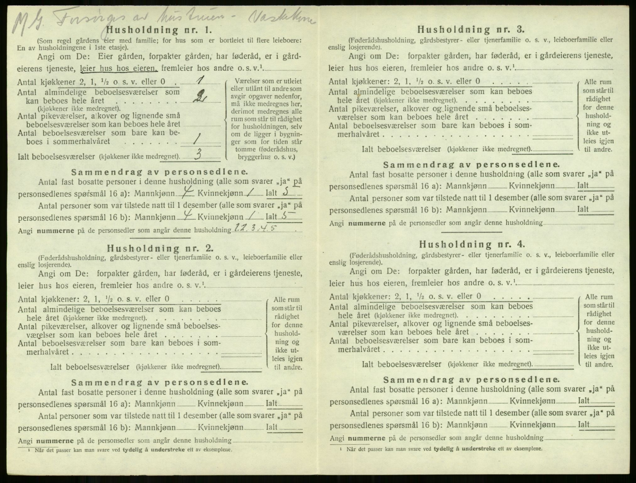SAKO, 1920 census for Stokke, 1920, p. 1837