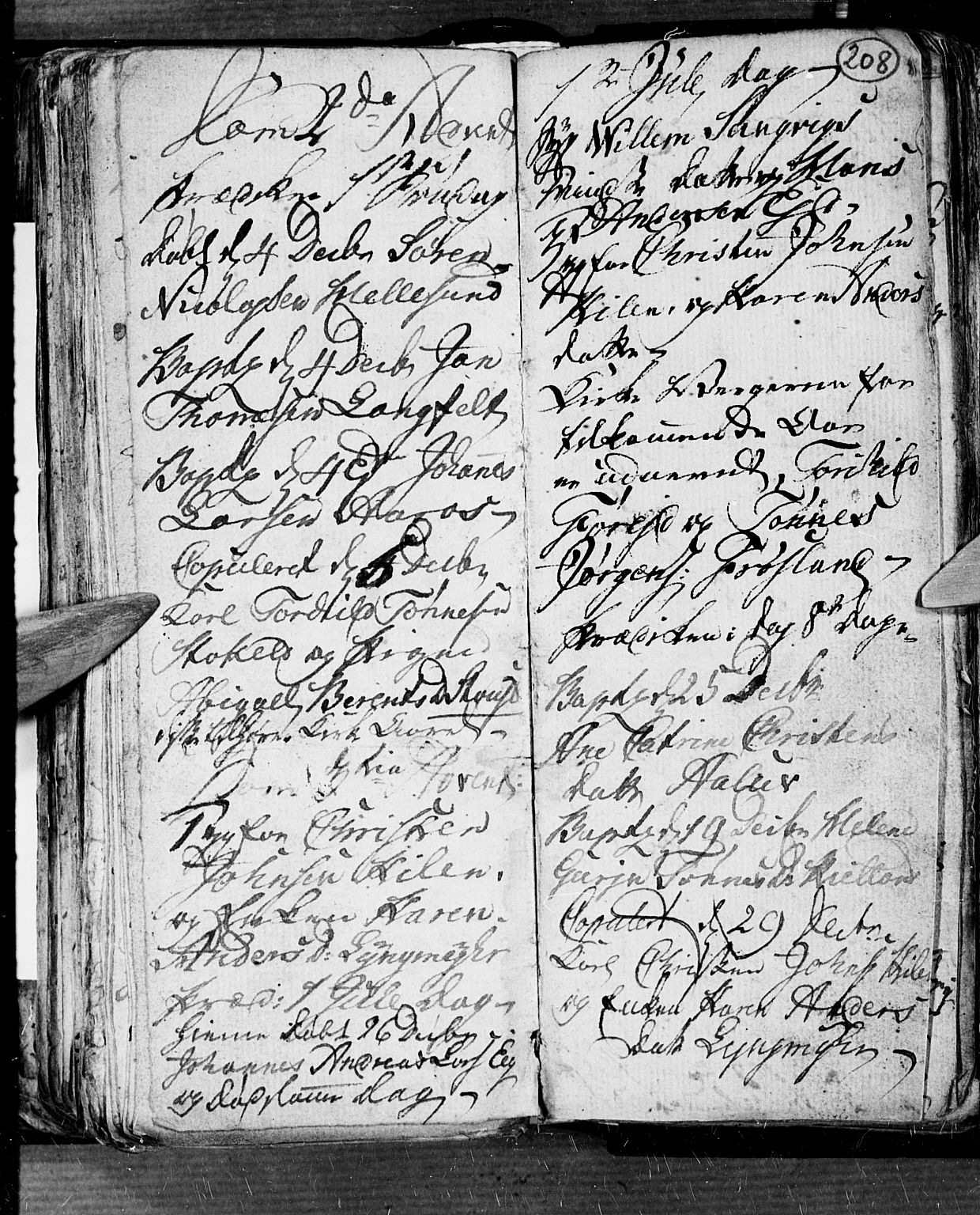 Søgne sokneprestkontor, AV/SAK-1111-0037/F/Fb/Fbb/L0001: Parish register (copy) no. B 1, 1779-1802, p. 208