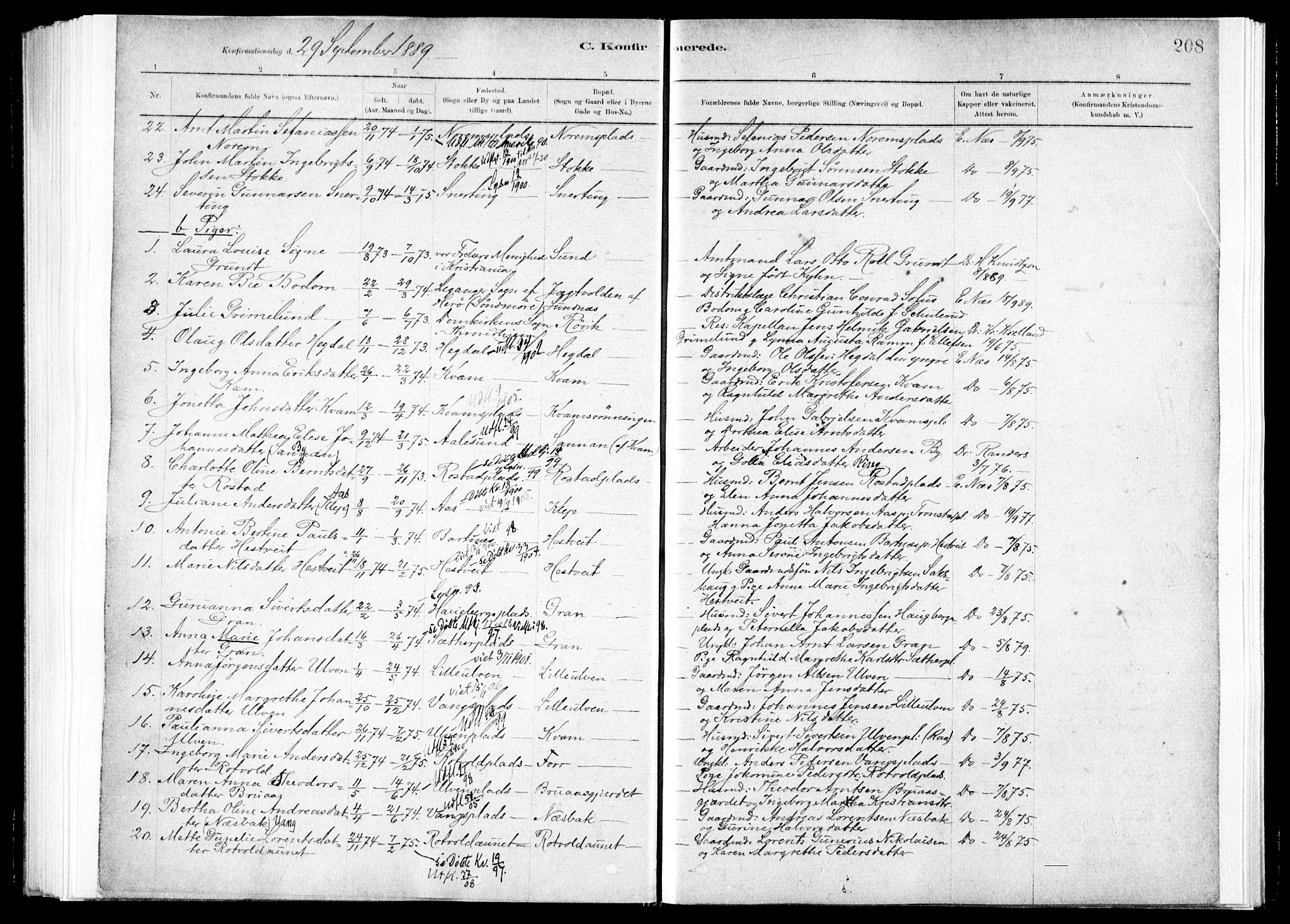 Ministerialprotokoller, klokkerbøker og fødselsregistre - Nord-Trøndelag, SAT/A-1458/730/L0285: Parish register (official) no. 730A10, 1879-1914, p. 208