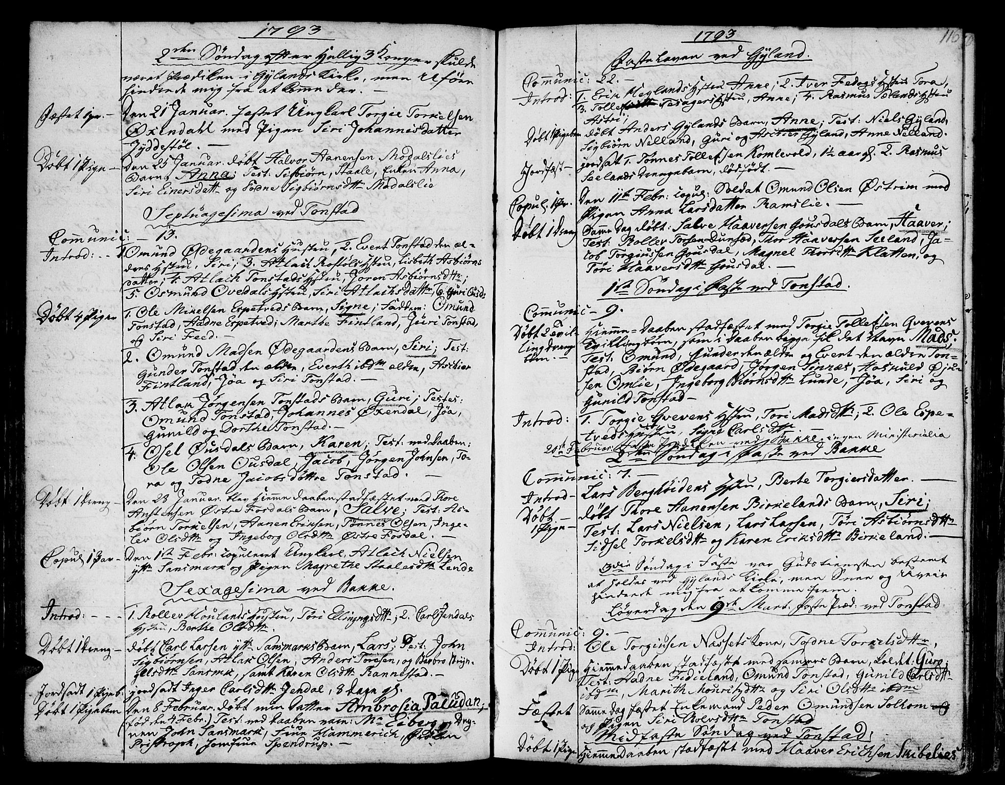 Bakke sokneprestkontor, SAK/1111-0002/F/Fa/Faa/L0002: Parish register (official) no. A 2, 1780-1816, p. 116