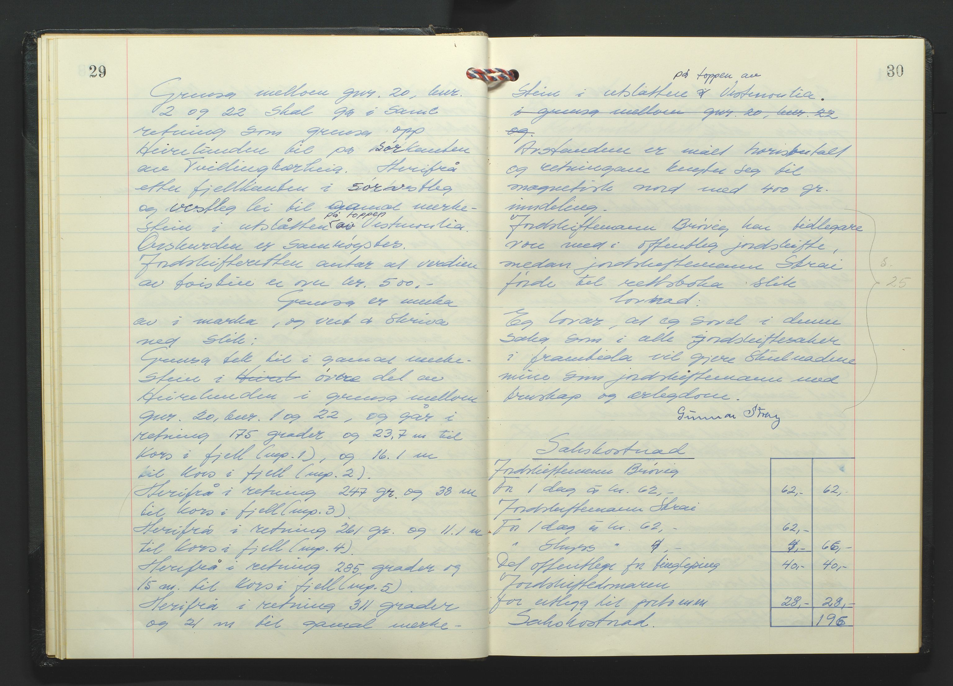Marnar jordskifterett, AV/SAK-1541-0006/F/Fa/L0004: Jordskifterettsbok Kristiansand domssokn (Kr4), 1969-1974, p. 29-30