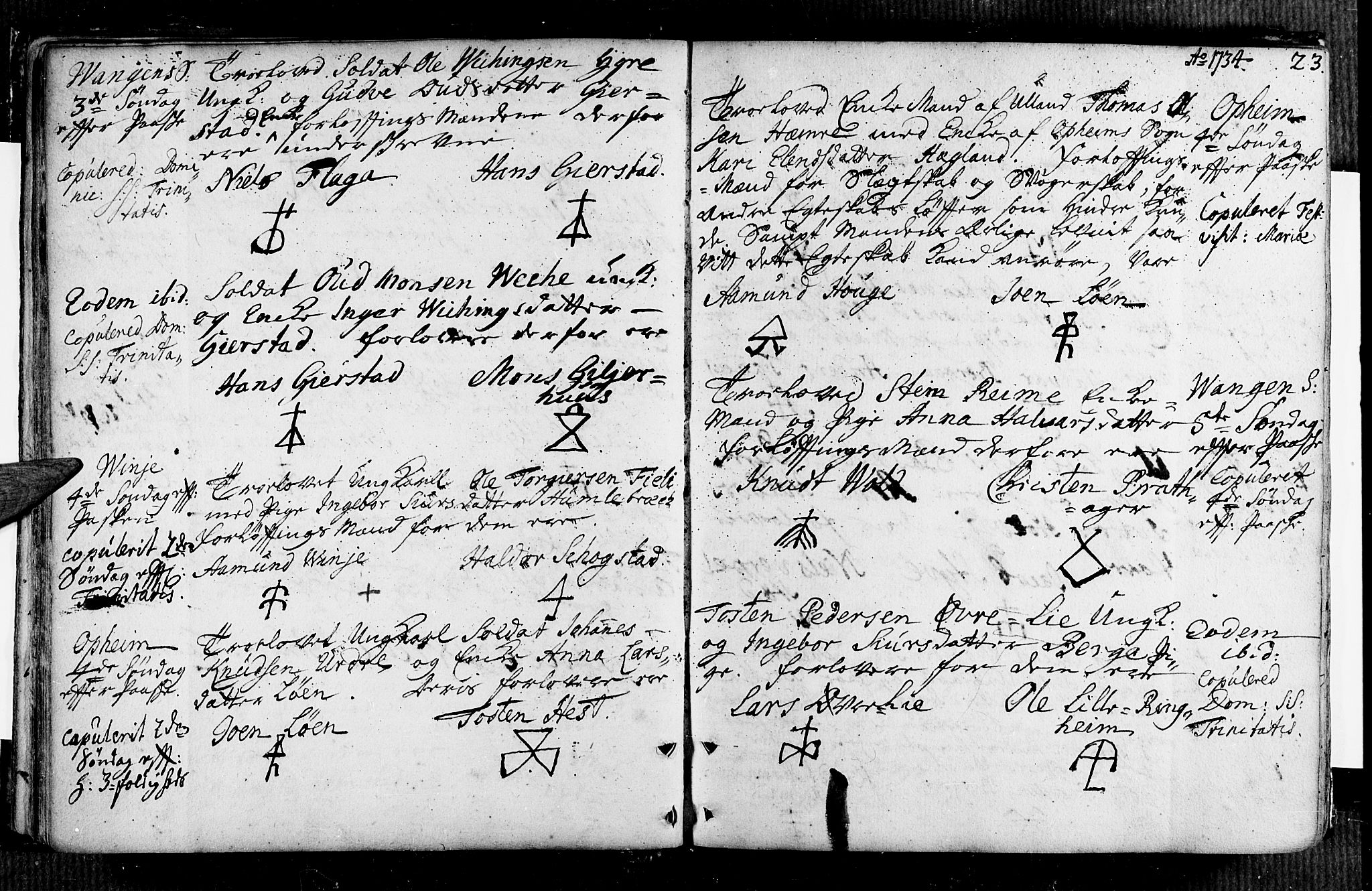 Voss sokneprestembete, AV/SAB-A-79001/H/Haa: Parish register (official) no. A 7, 1731-1773, p. 23