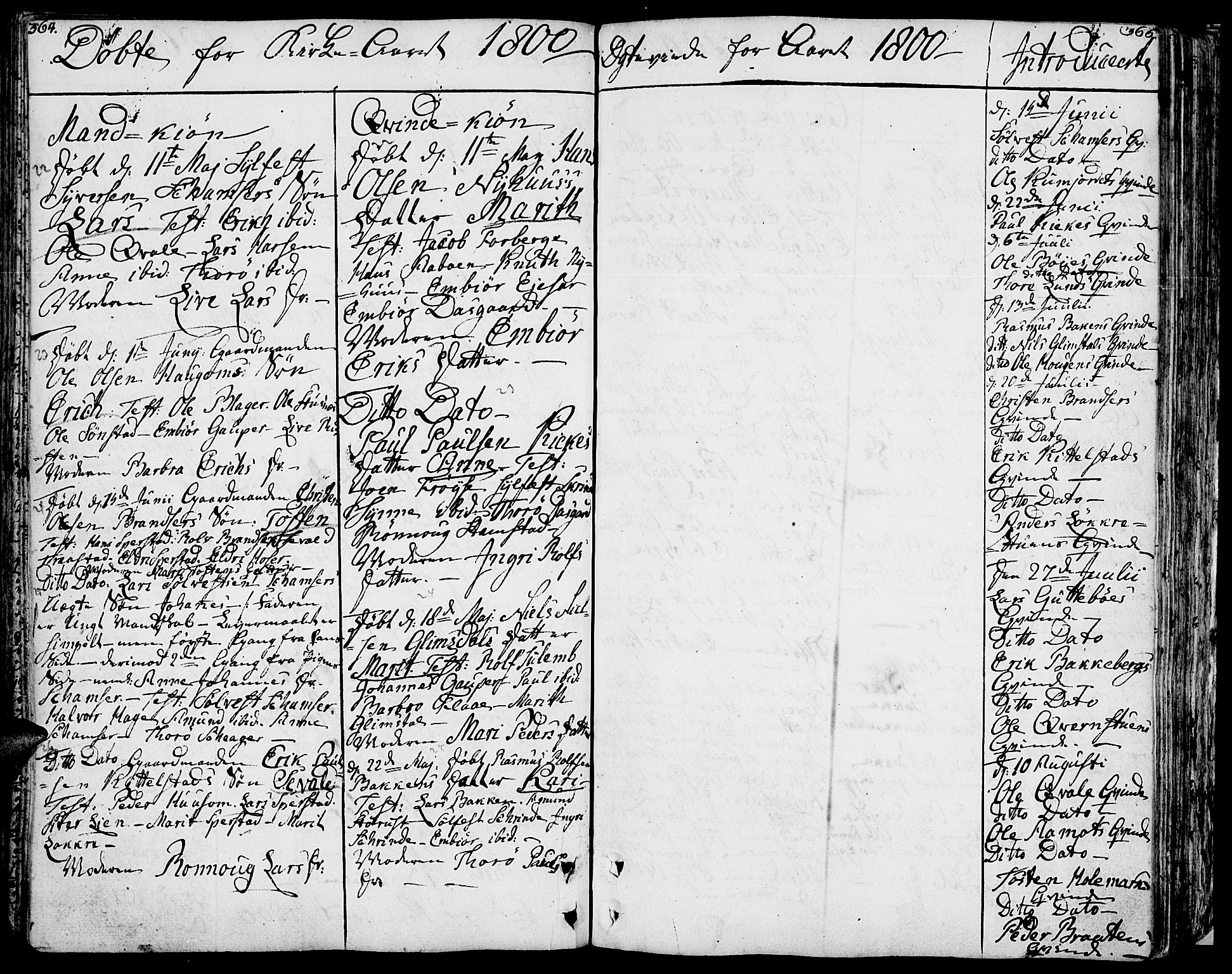 Lom prestekontor, AV/SAH-PREST-070/K/L0002: Parish register (official) no. 2, 1749-1801, p. 364-365