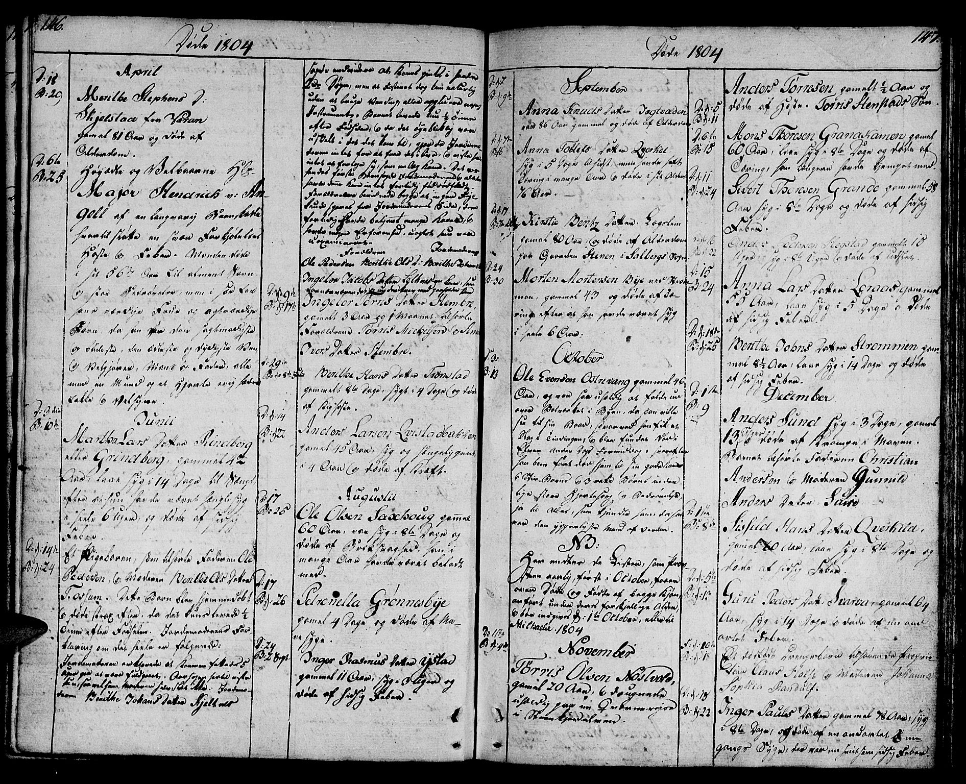 Ministerialprotokoller, klokkerbøker og fødselsregistre - Nord-Trøndelag, SAT/A-1458/730/L0274: Parish register (official) no. 730A03, 1802-1816, p. 146-147