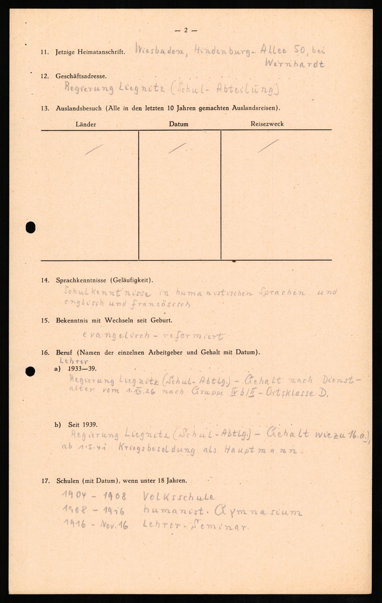 Forsvaret, Forsvarets overkommando II, RA/RAFA-3915/D/Db/L0010: CI Questionaires. Tyske okkupasjonsstyrker i Norge. Tyskere., 1945-1946, p. 639
