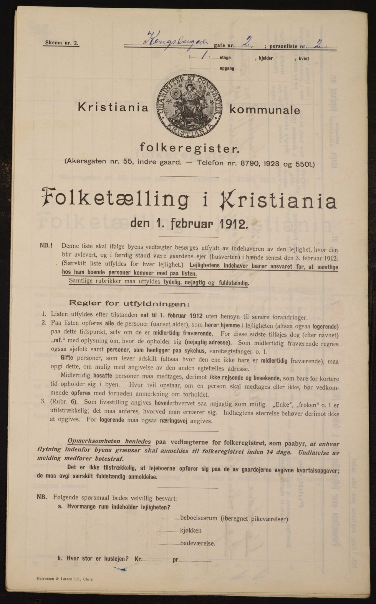 OBA, Municipal Census 1912 for Kristiania, 1912, p. 52927