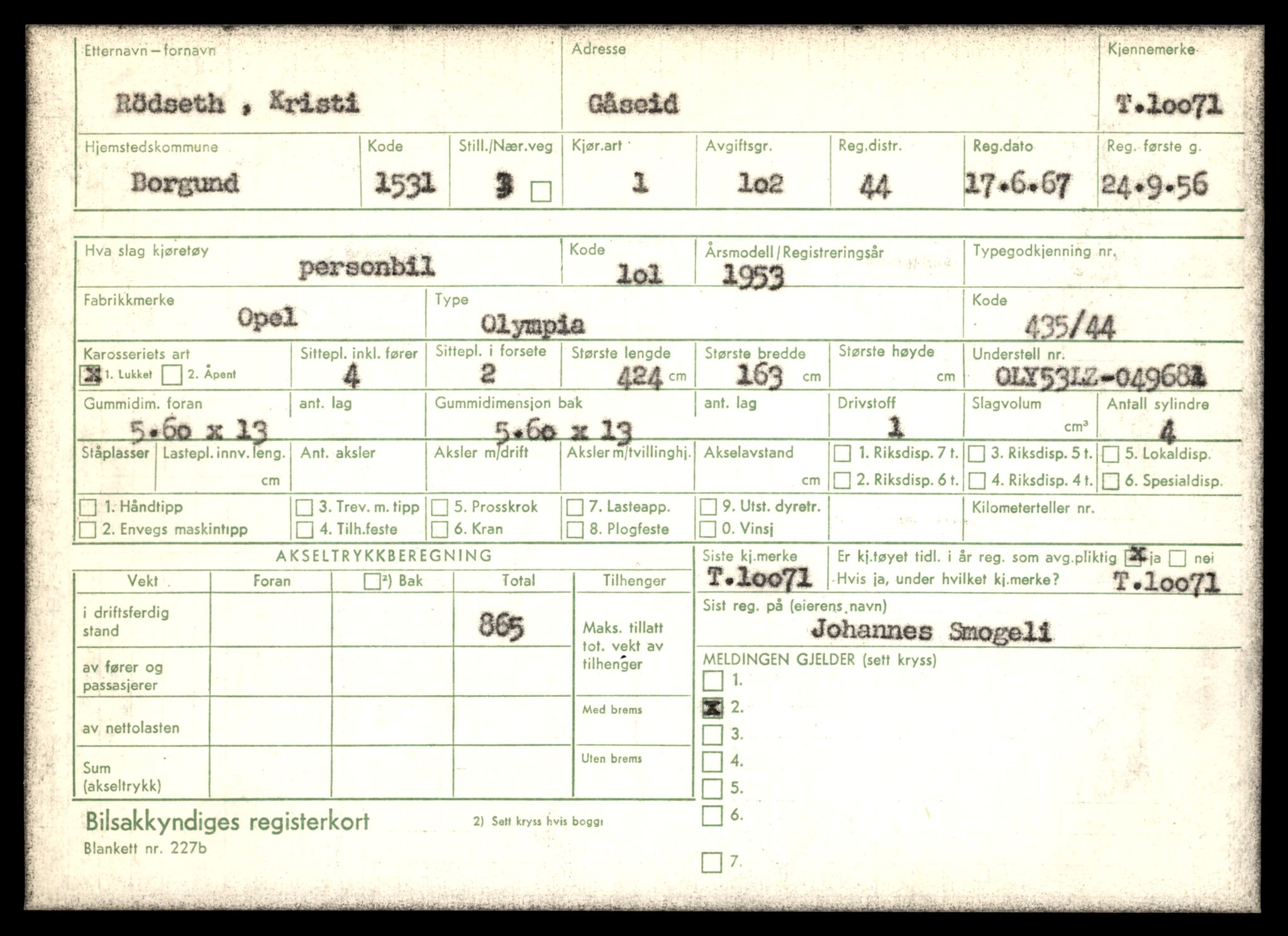 Møre og Romsdal vegkontor - Ålesund trafikkstasjon, AV/SAT-A-4099/F/Fe/L0017: Registreringskort for kjøretøy T 1985 - T 10090, 1927-1998, p. 2771