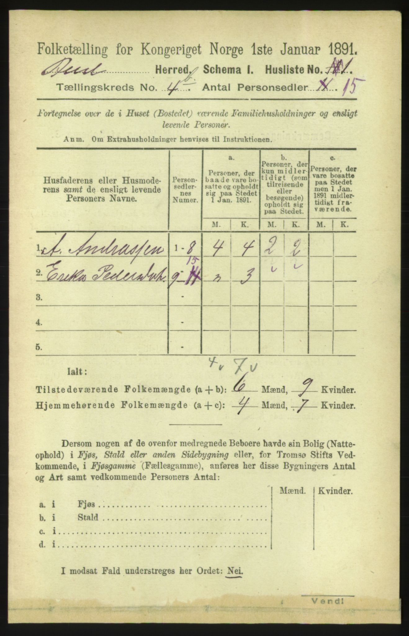 RA, 1891 census for 1549 Bud, 1891, p. 2775