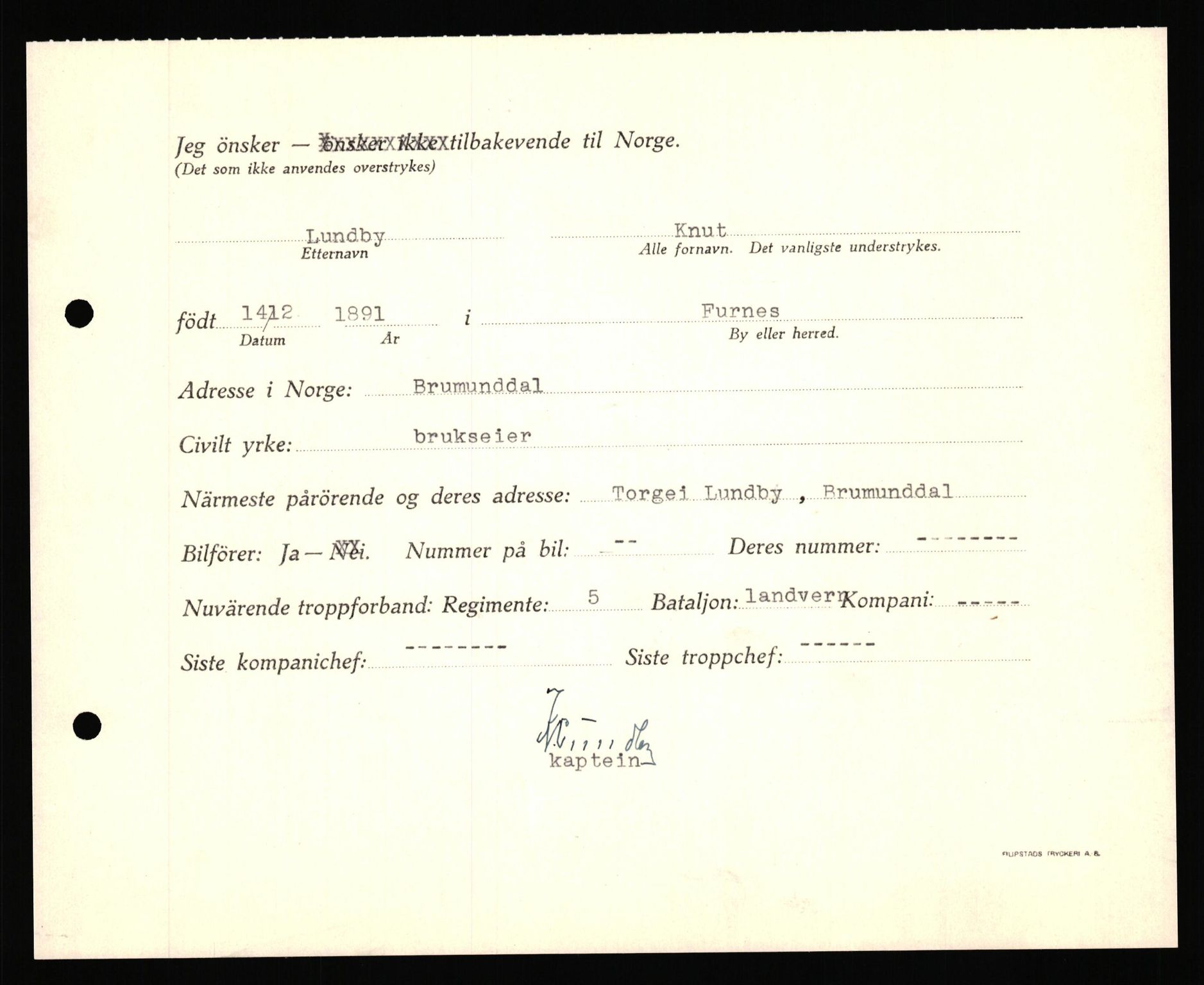 Forsvaret, Forsvarets krigshistoriske avdeling, AV/RA-RAFA-2017/Y/Yf/L0205: II-C-11-2110 - Norske internert i Sverige 1940, 1940, p. 190