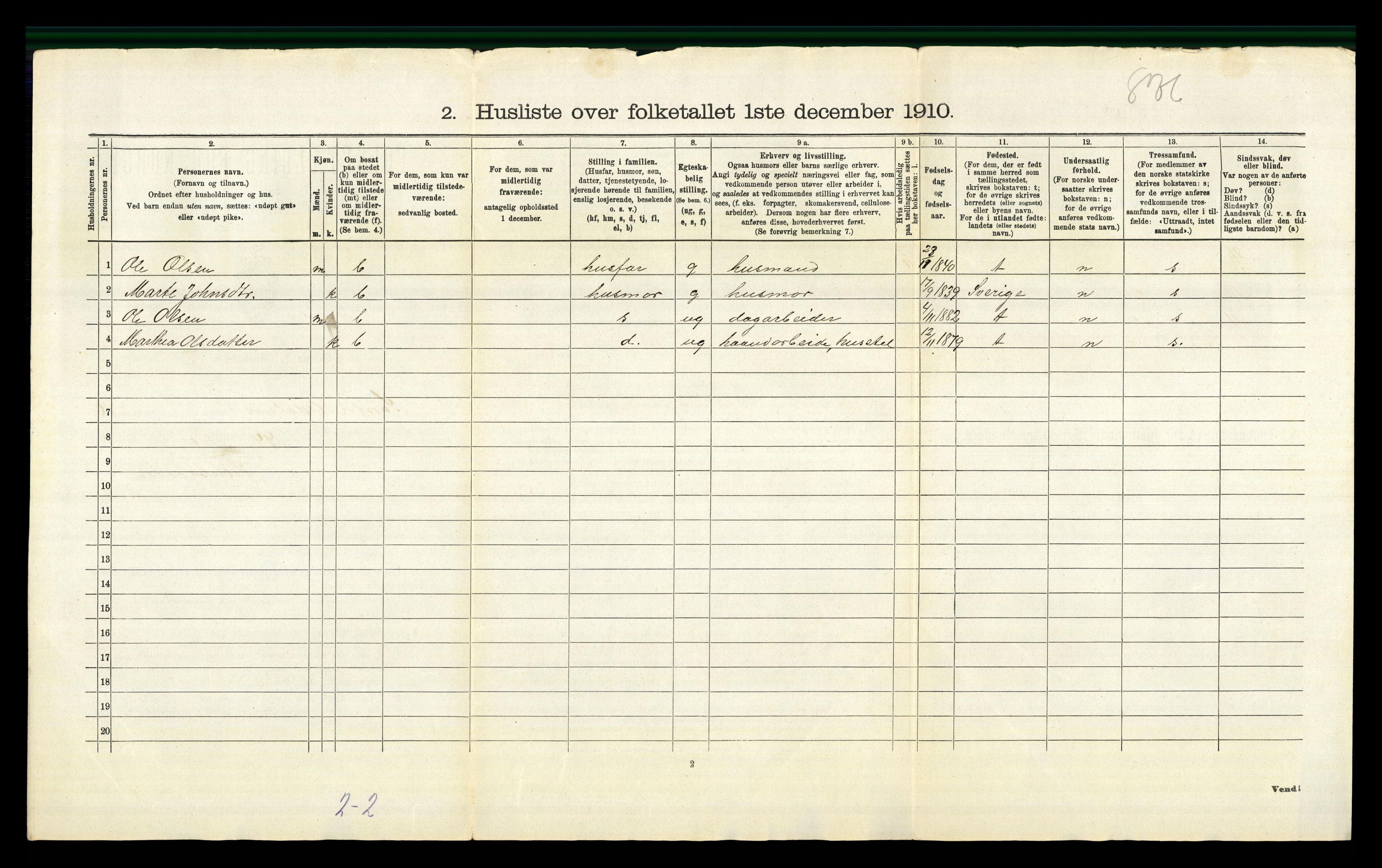 RA, 1910 census for Sør-Odal, 1910, p. 2619