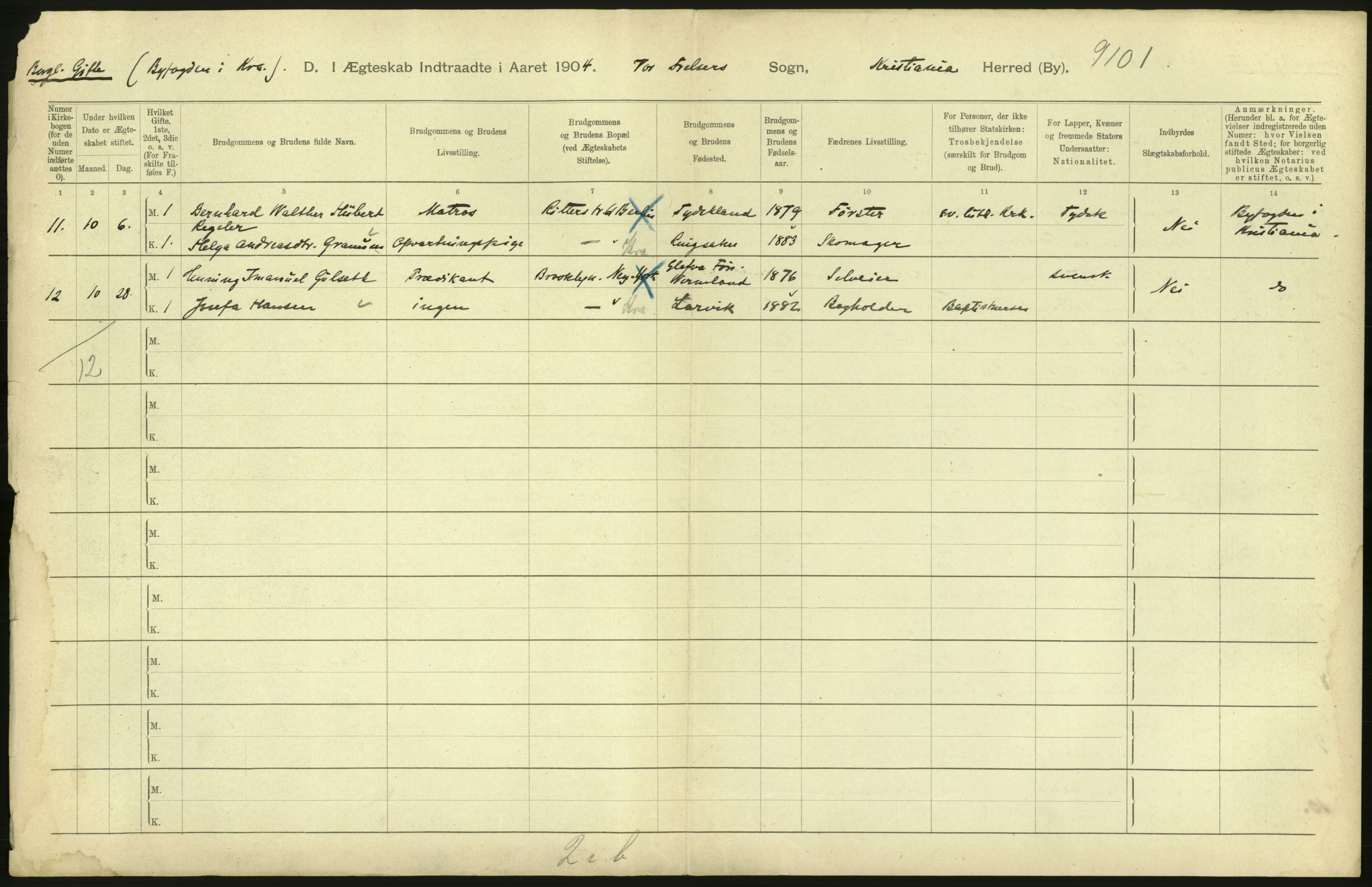 Statistisk sentralbyrå, Sosiodemografiske emner, Befolkning, AV/RA-S-2228/D/Df/Dfa/Dfab/L0004: Kristiania: Gifte, døde, 1904, p. 244