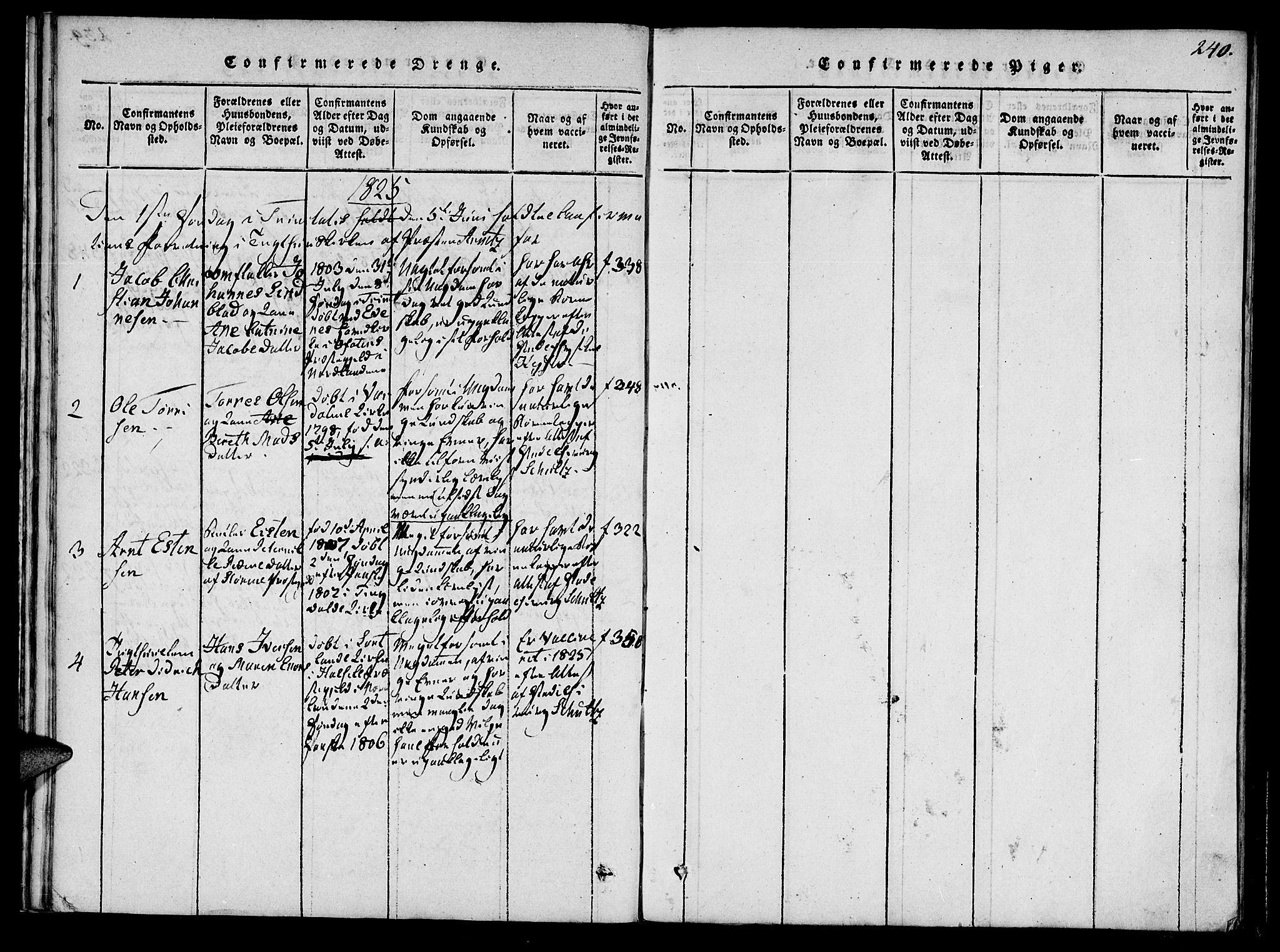 Ministerialprotokoller, klokkerbøker og fødselsregistre - Sør-Trøndelag, SAT/A-1456/623/L0467: Parish register (official) no. 623A01, 1815-1825, p. 240