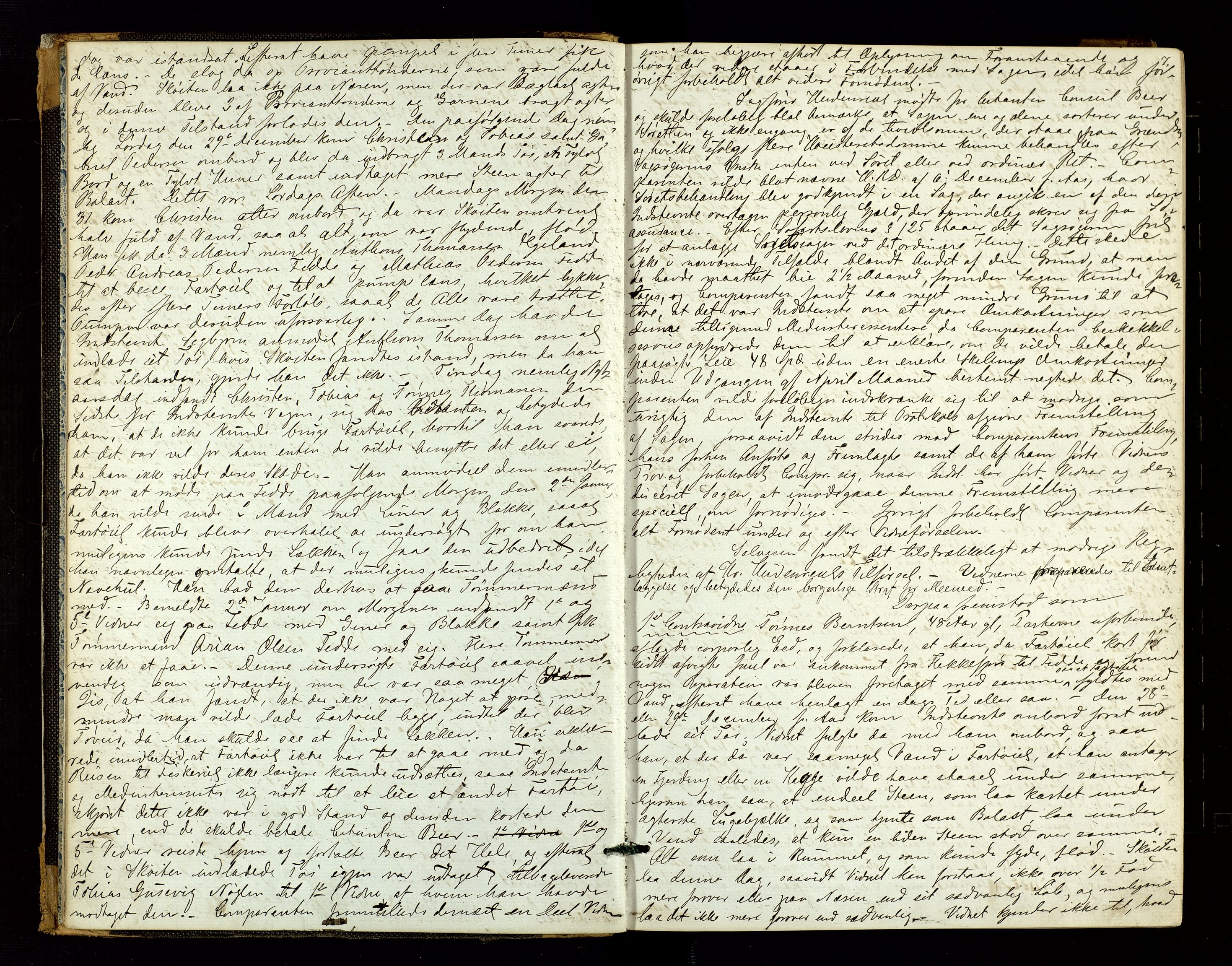 Flekkefjord sorenskriveri, AV/SAK-1221-0001/F/Fb/L0007: Ekstrarettsprotokoll nr. 8, 1867-1871, p. 7