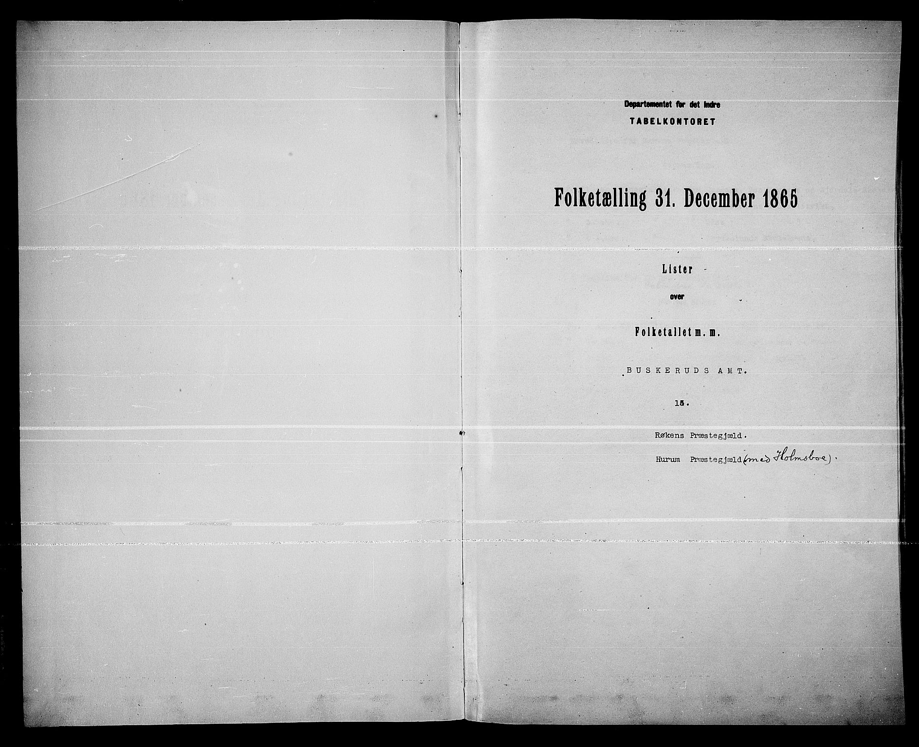 RA, 1865 census for Røyken, 1865, p. 3